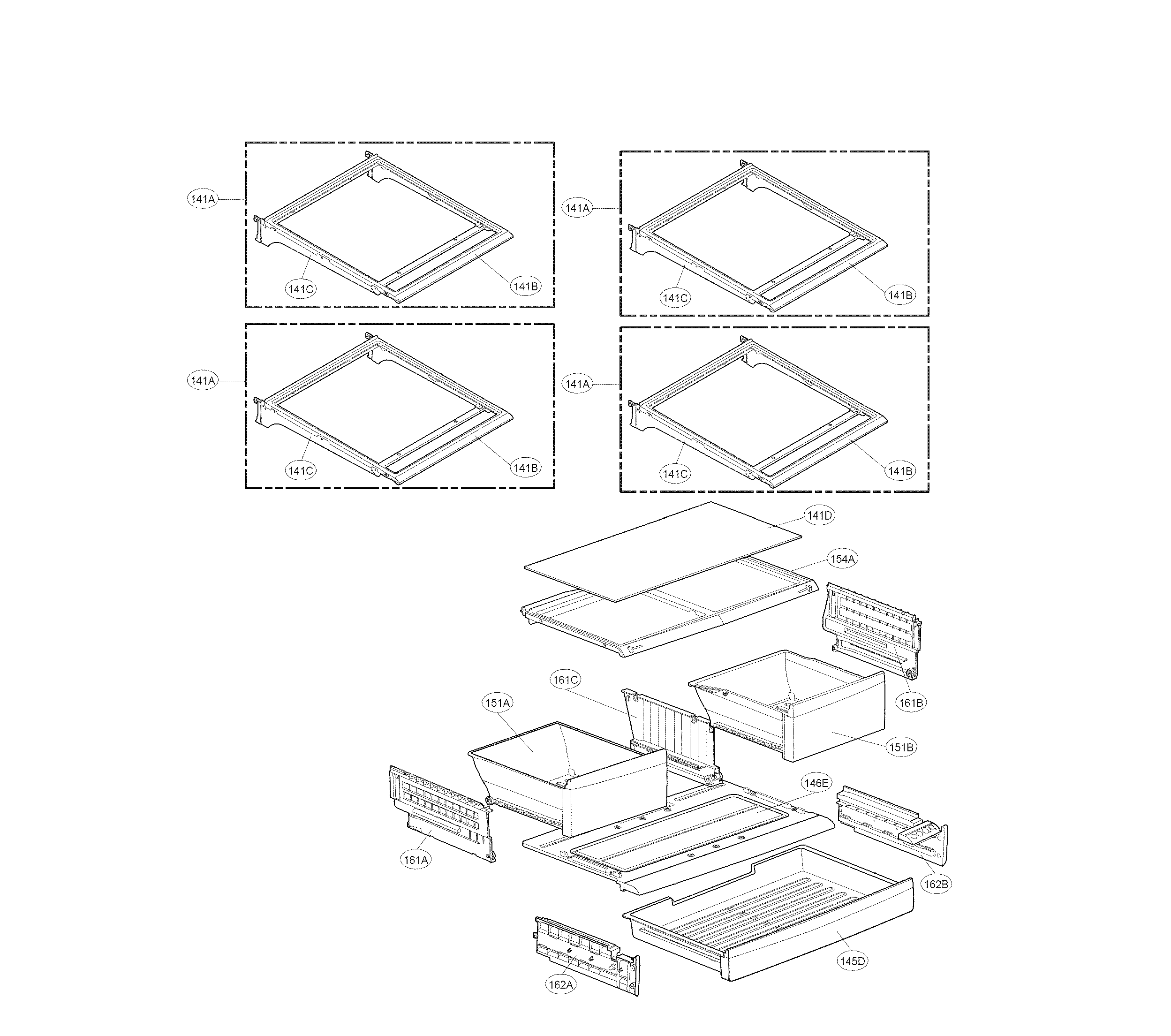 Kenmore Elite 79571053014 refrigerator parts diagram