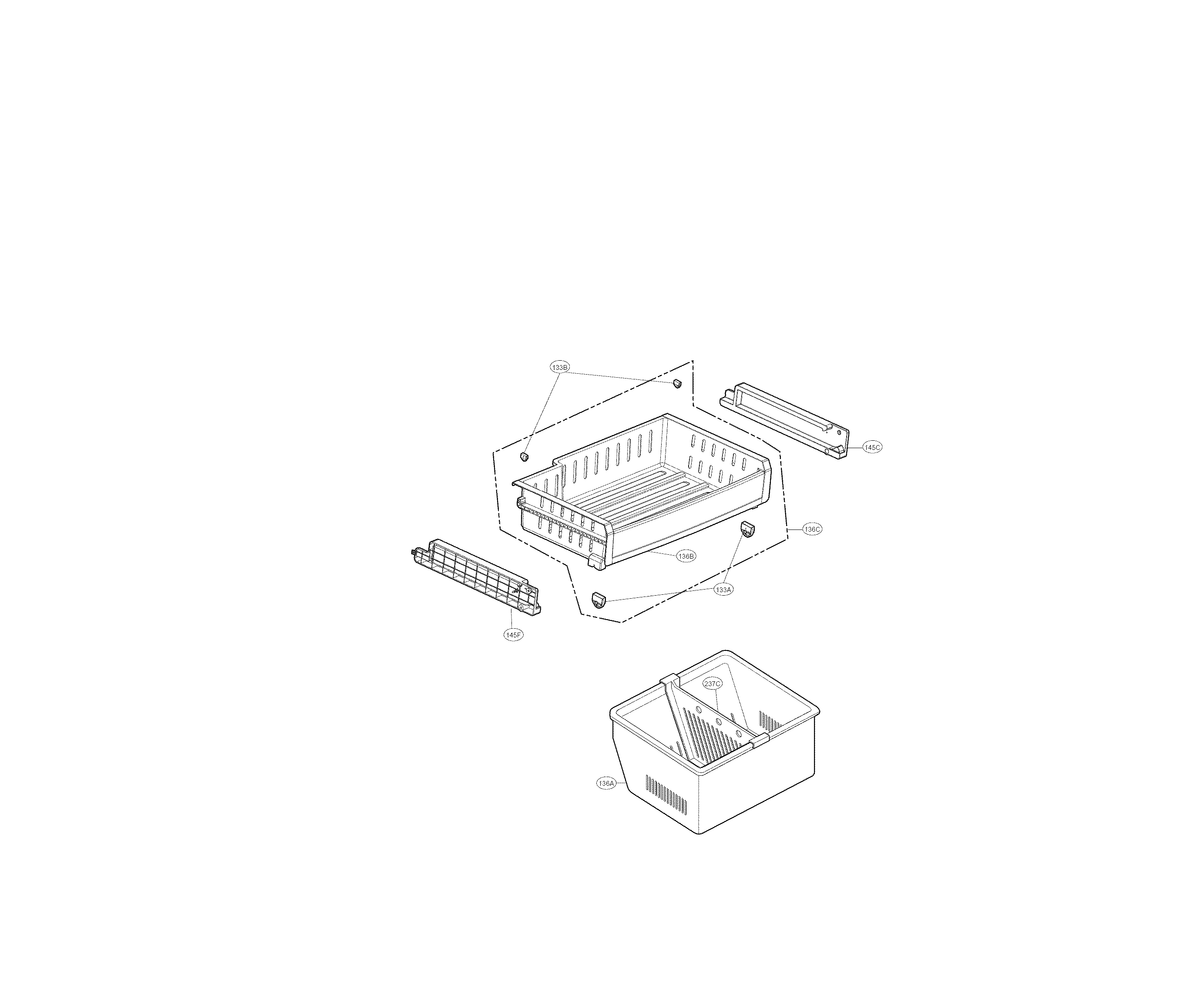 Kenmore 79570332410 freezer parts diagram