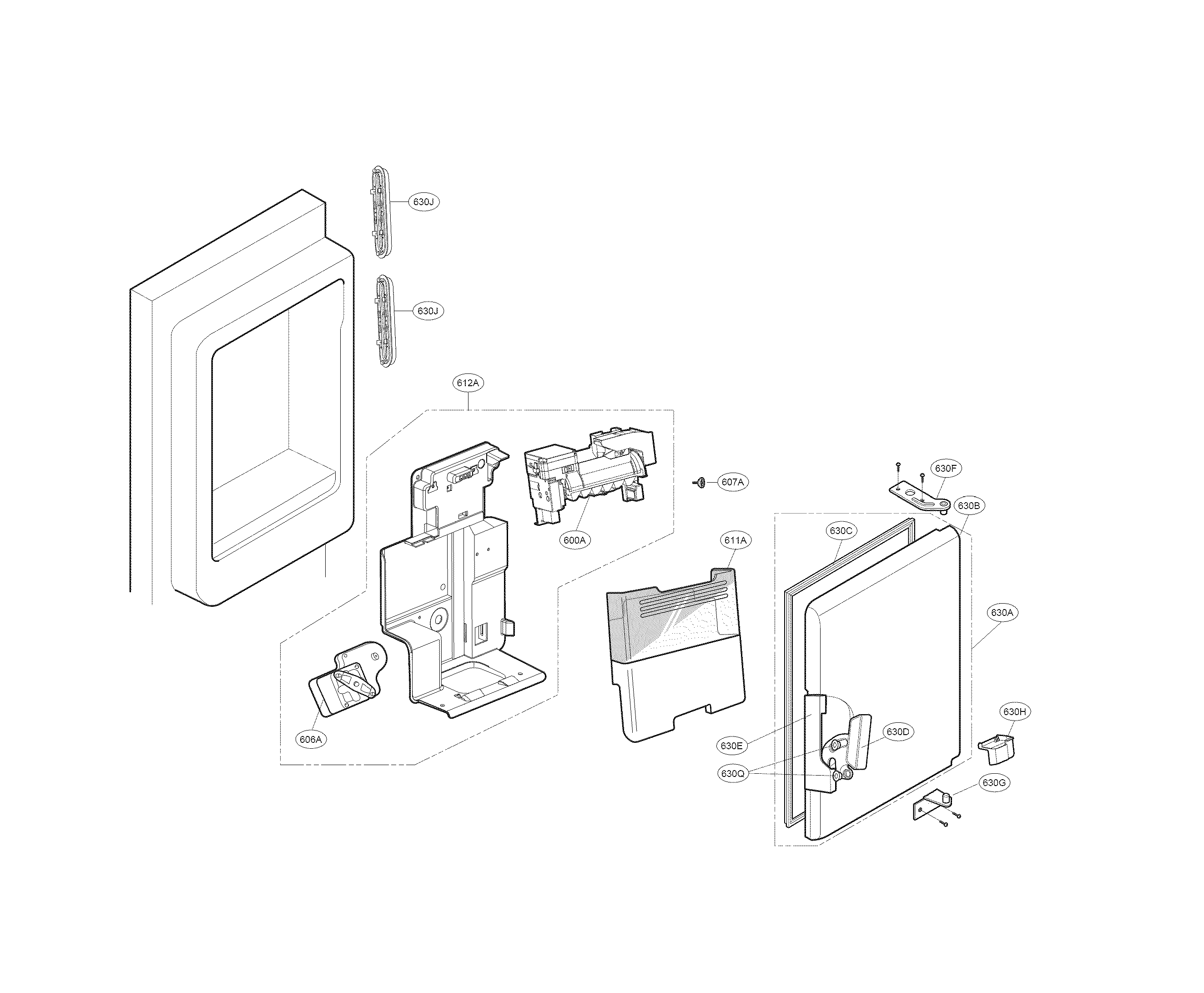 Kenmore 79570332410 ice maker parts diagram