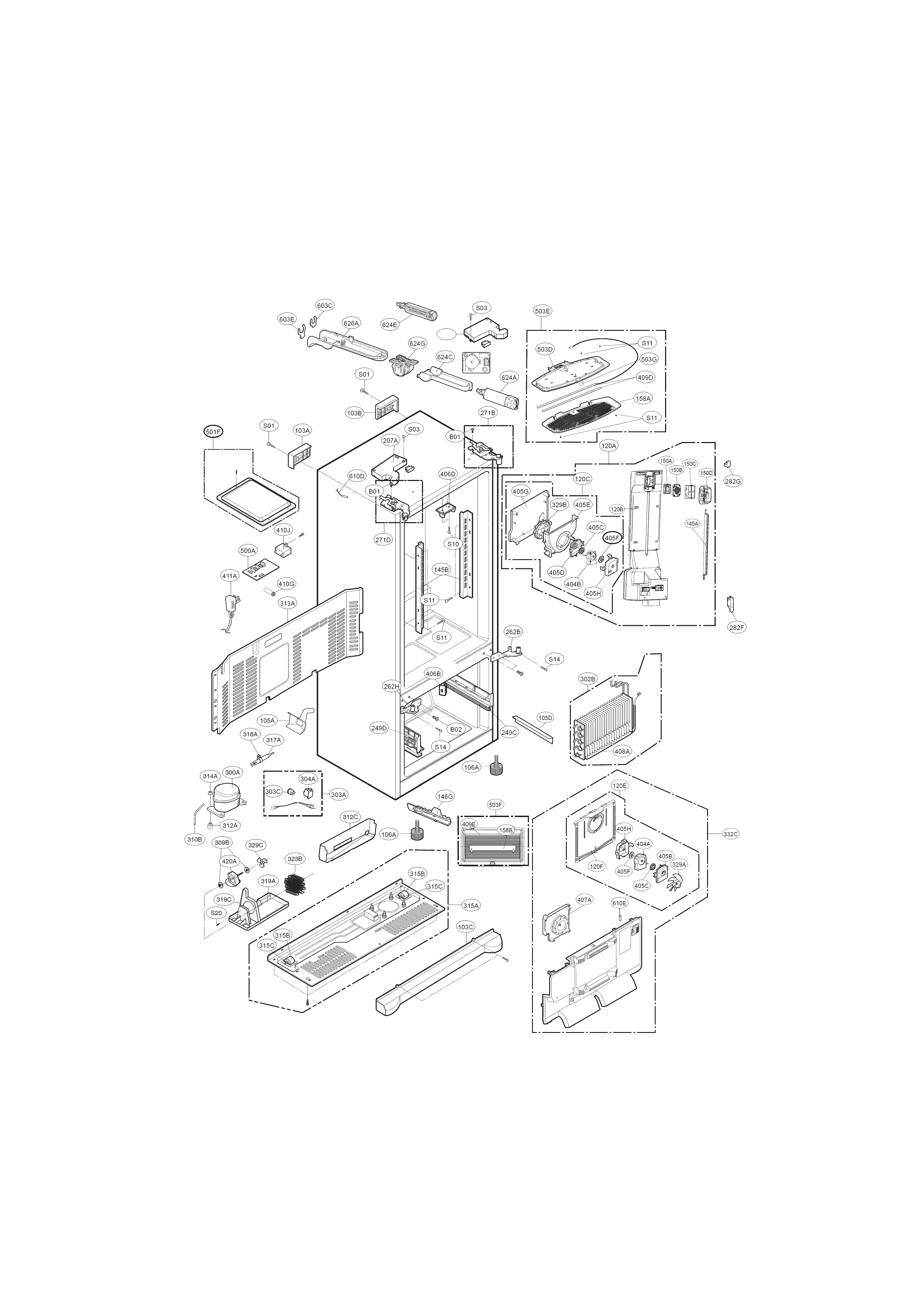 Kenmore 79573053410 case parts diagram