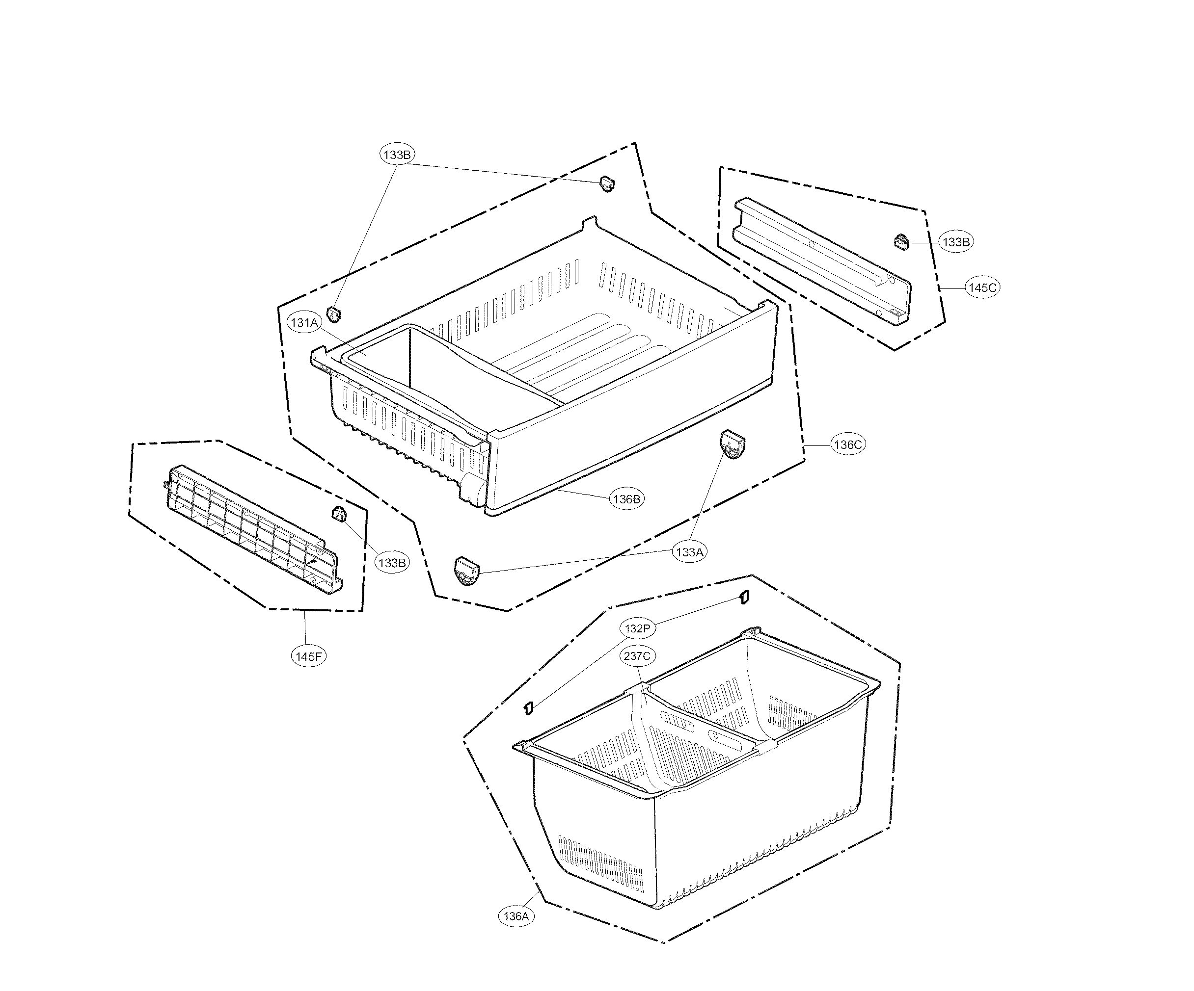 Kenmore 79573053410 freezer parts diagram