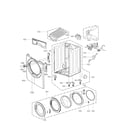 Kenmore 79691383410 cabinet and door parts diagram