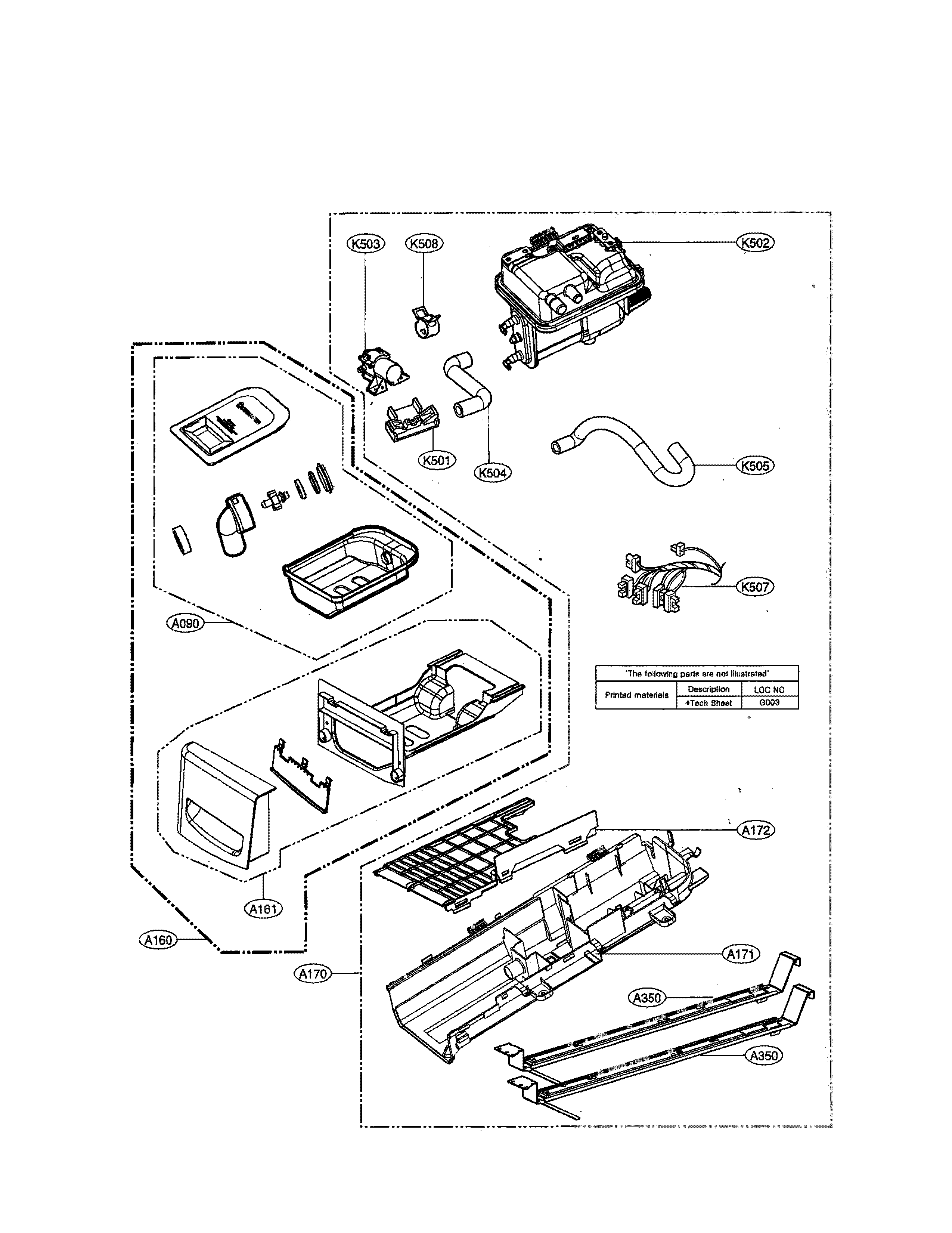 LG DLHX4072W panel drawer parts diagram