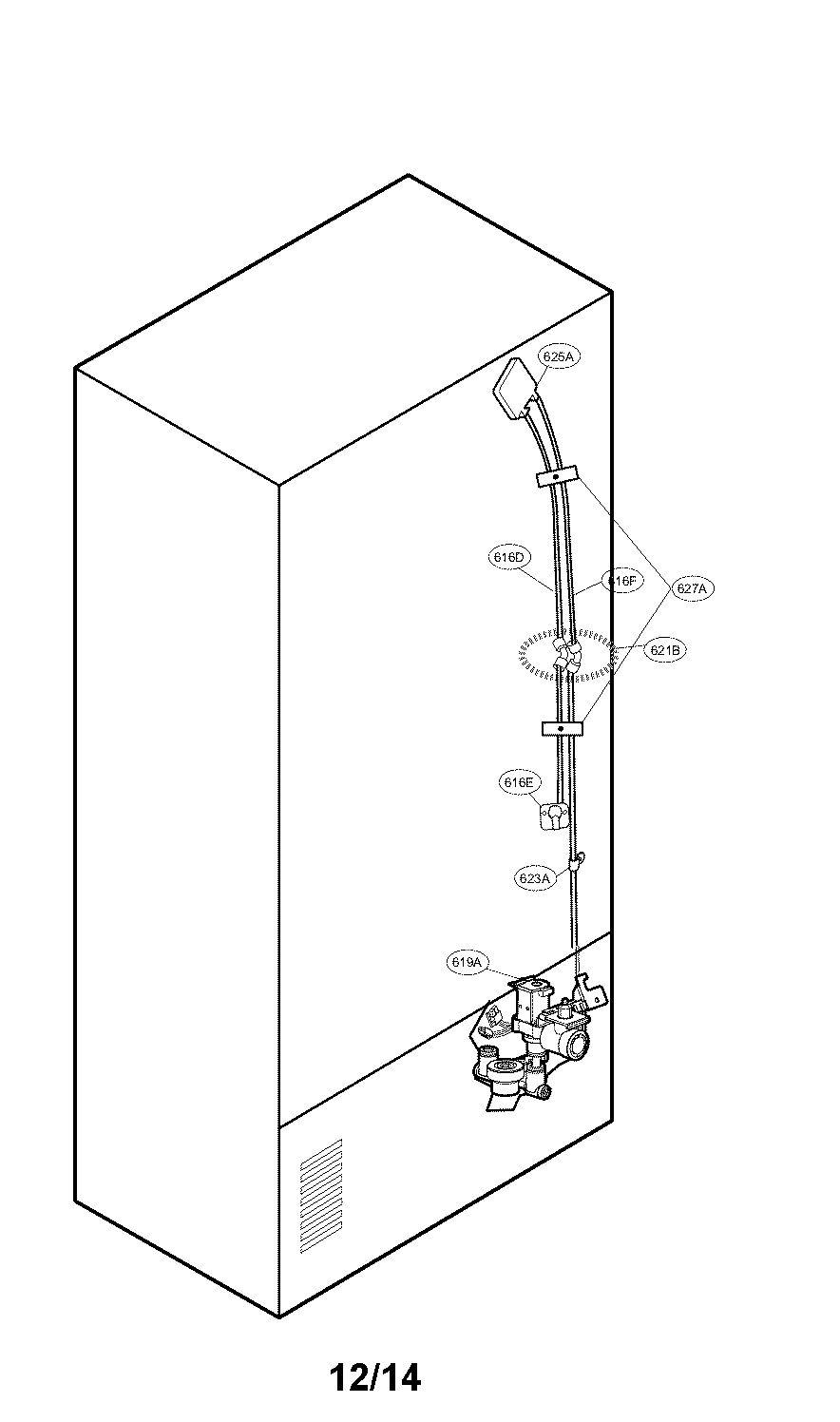 Kenmore Elite 79574013410 valve and water parts diagram