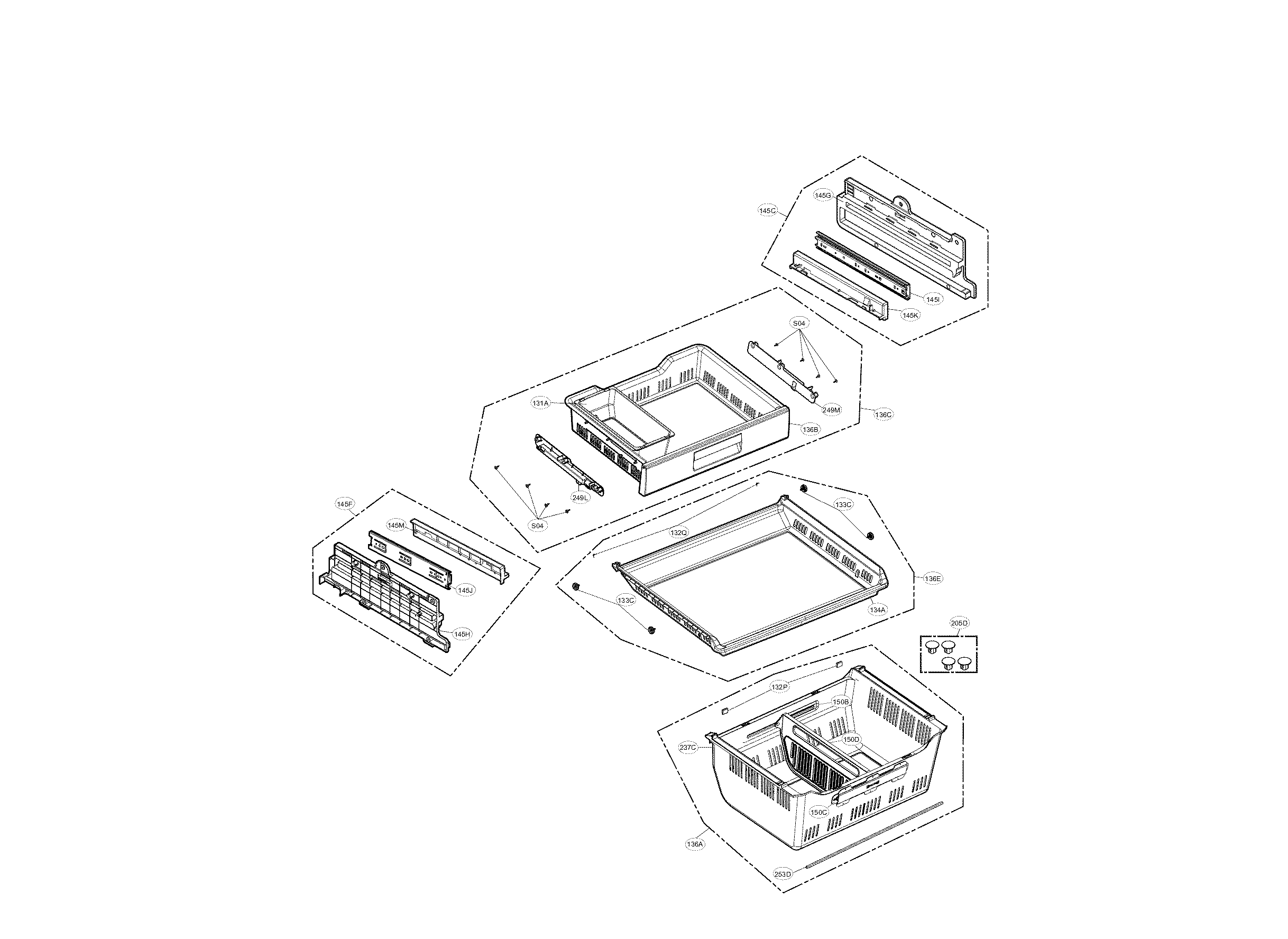 Kenmore Elite 79574093410 freezer parts diagram