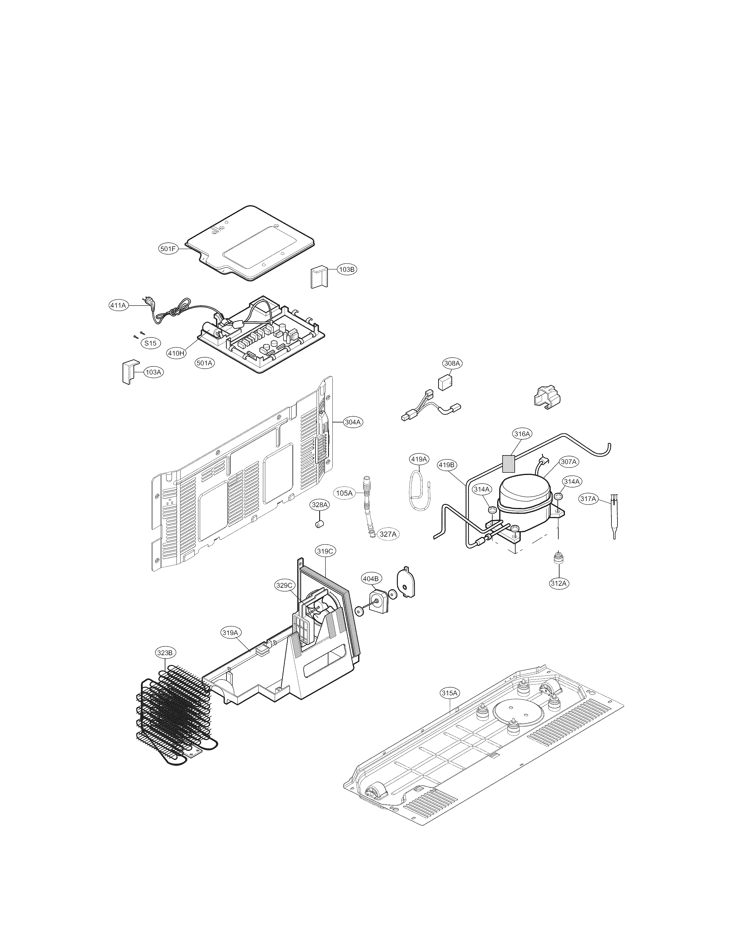 Kenmore 79551819410 mechanical parts diagram