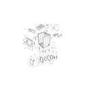 LG DLEX3370R/00 cabinet and door parts diagram