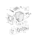 LG DLGX4271W cabinet and door parts diagram