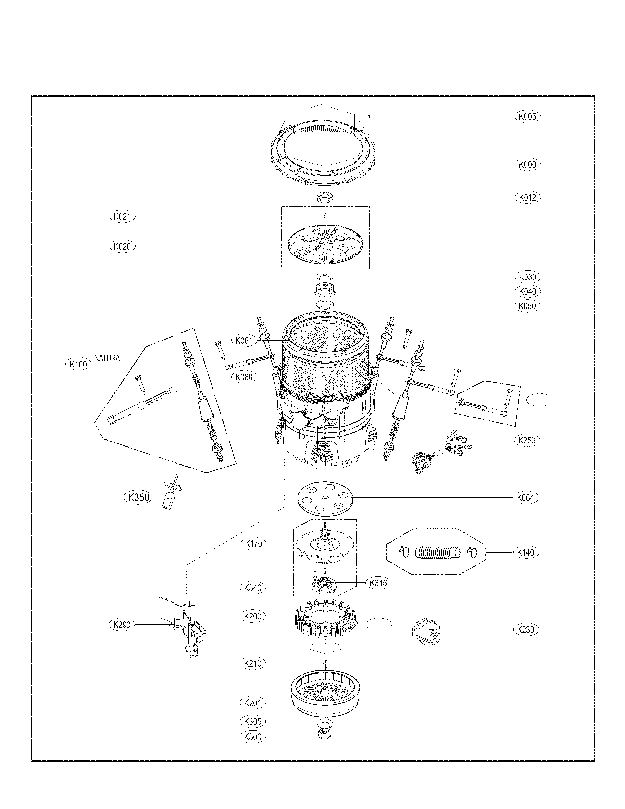 LG WT5480CW/00 tub parts diagram