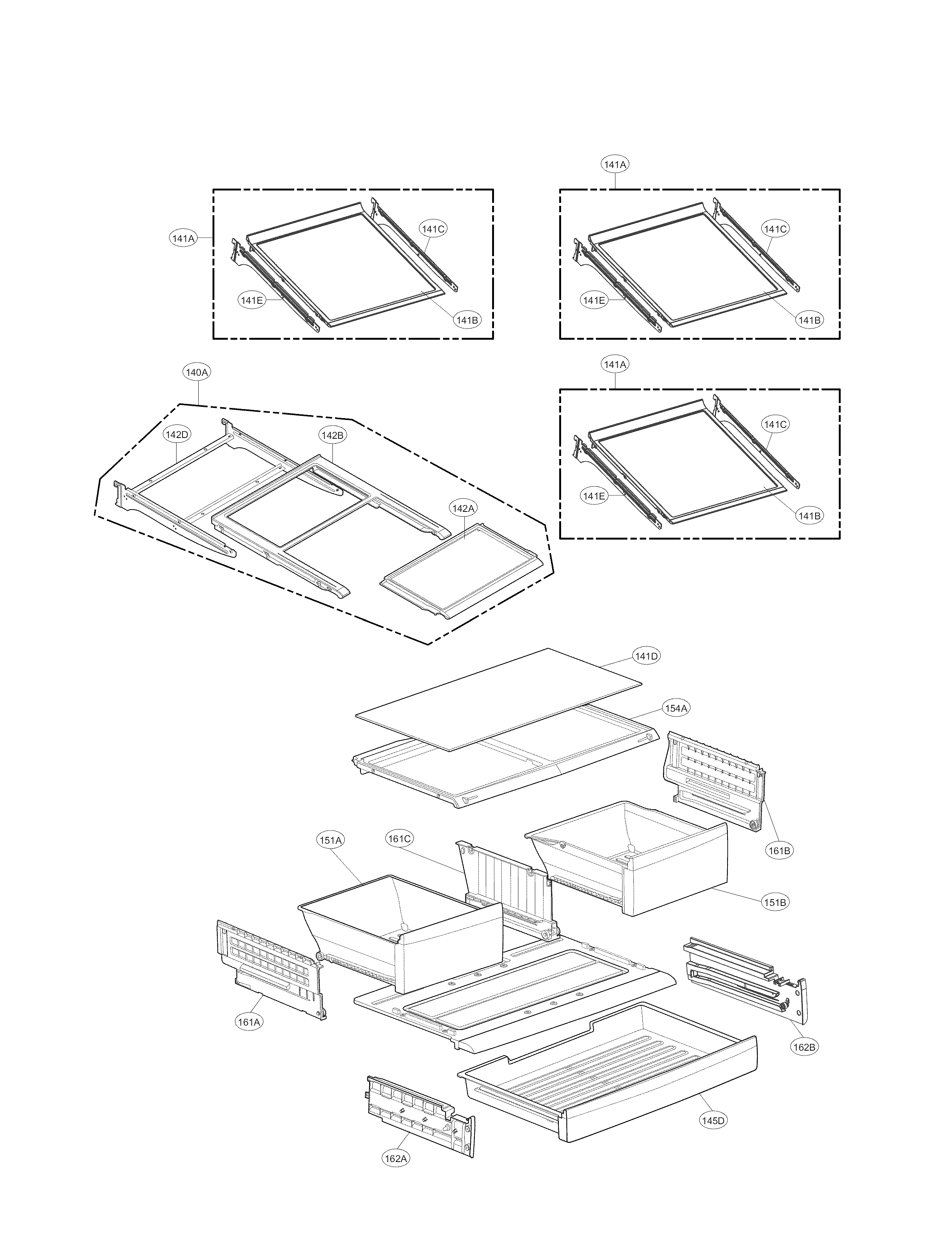 LG LFX28968SW/01 refrigerator parts diagram