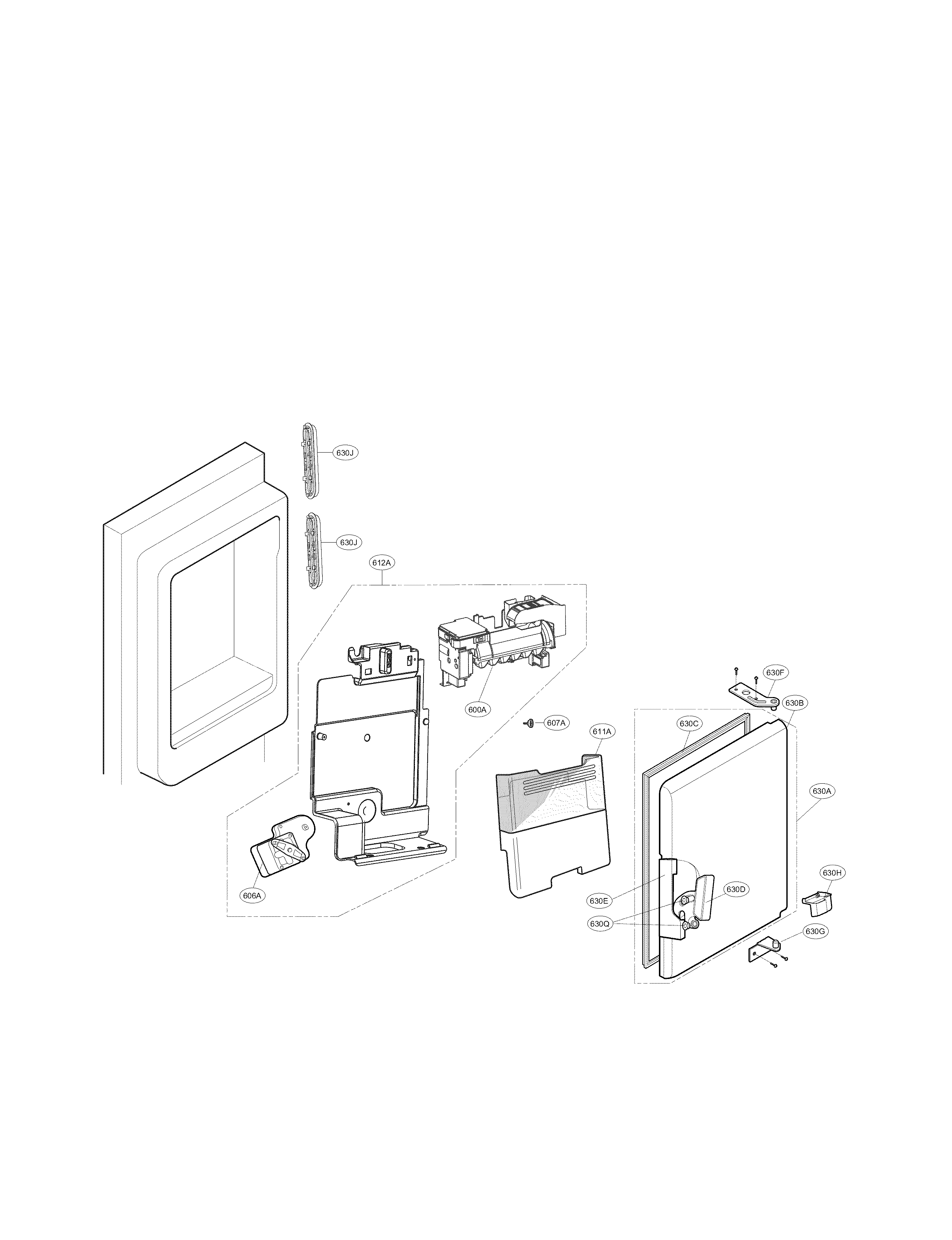 LG LFX28968SW/01 ice maker parts diagram