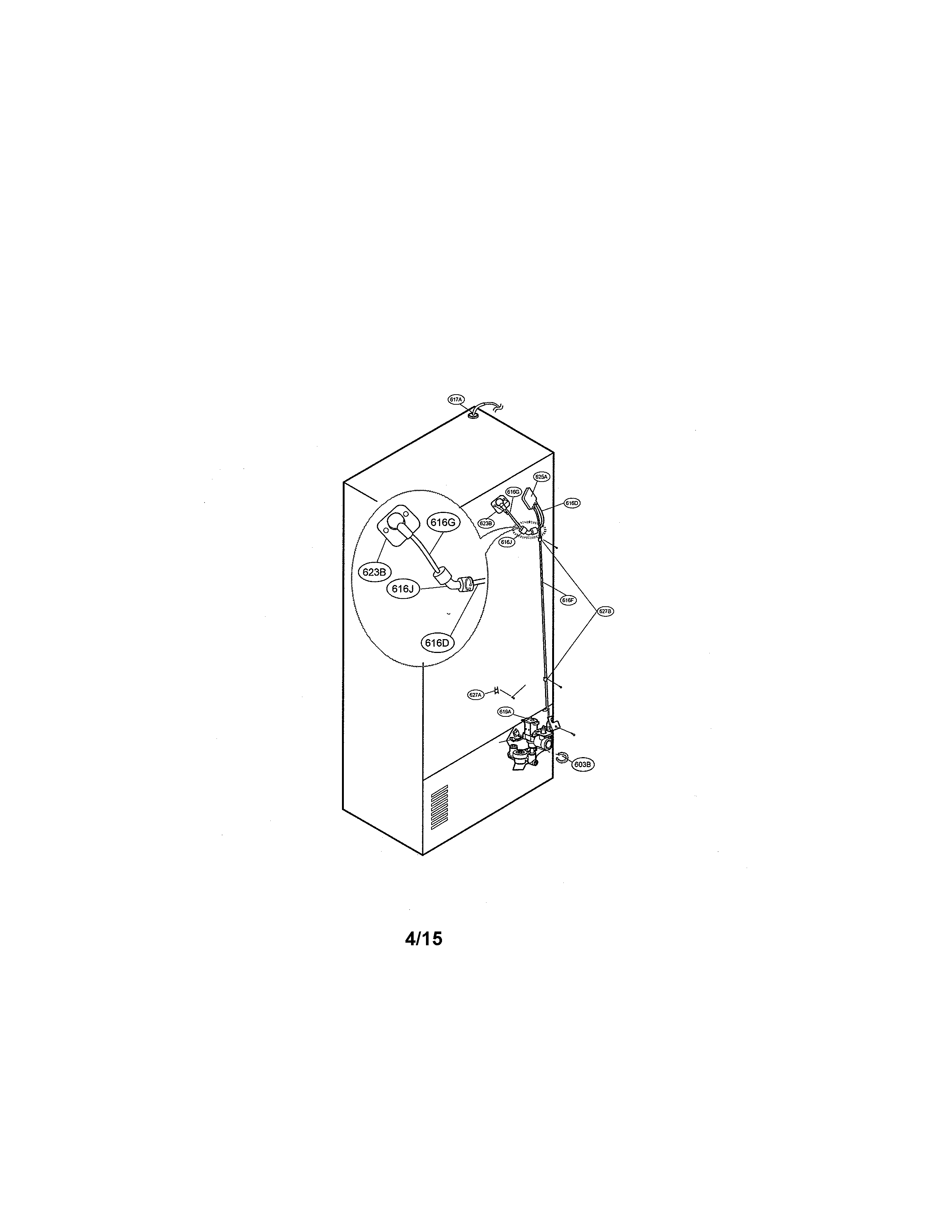 Kenmore 79570323310 valve and water tube parts diagram