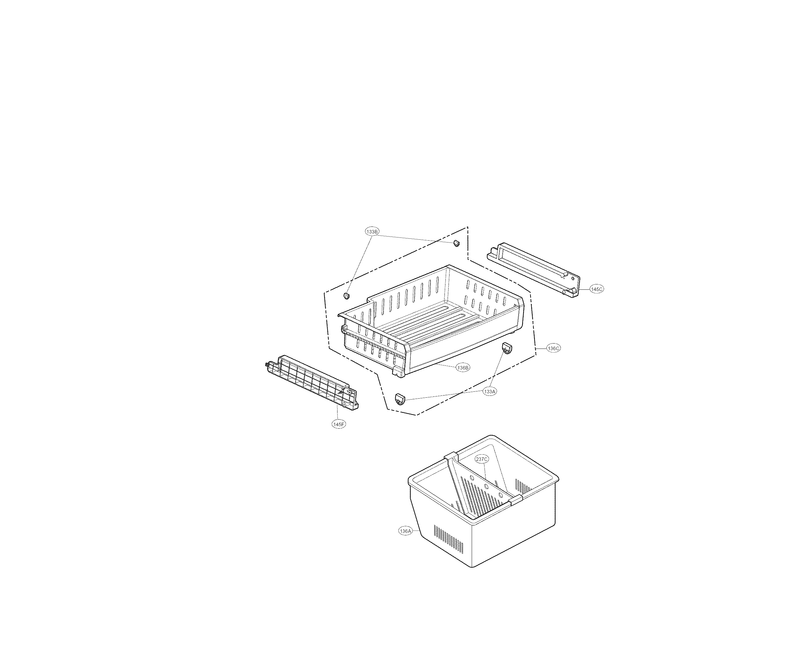 Kenmore 79570323310 freezer parts diagram