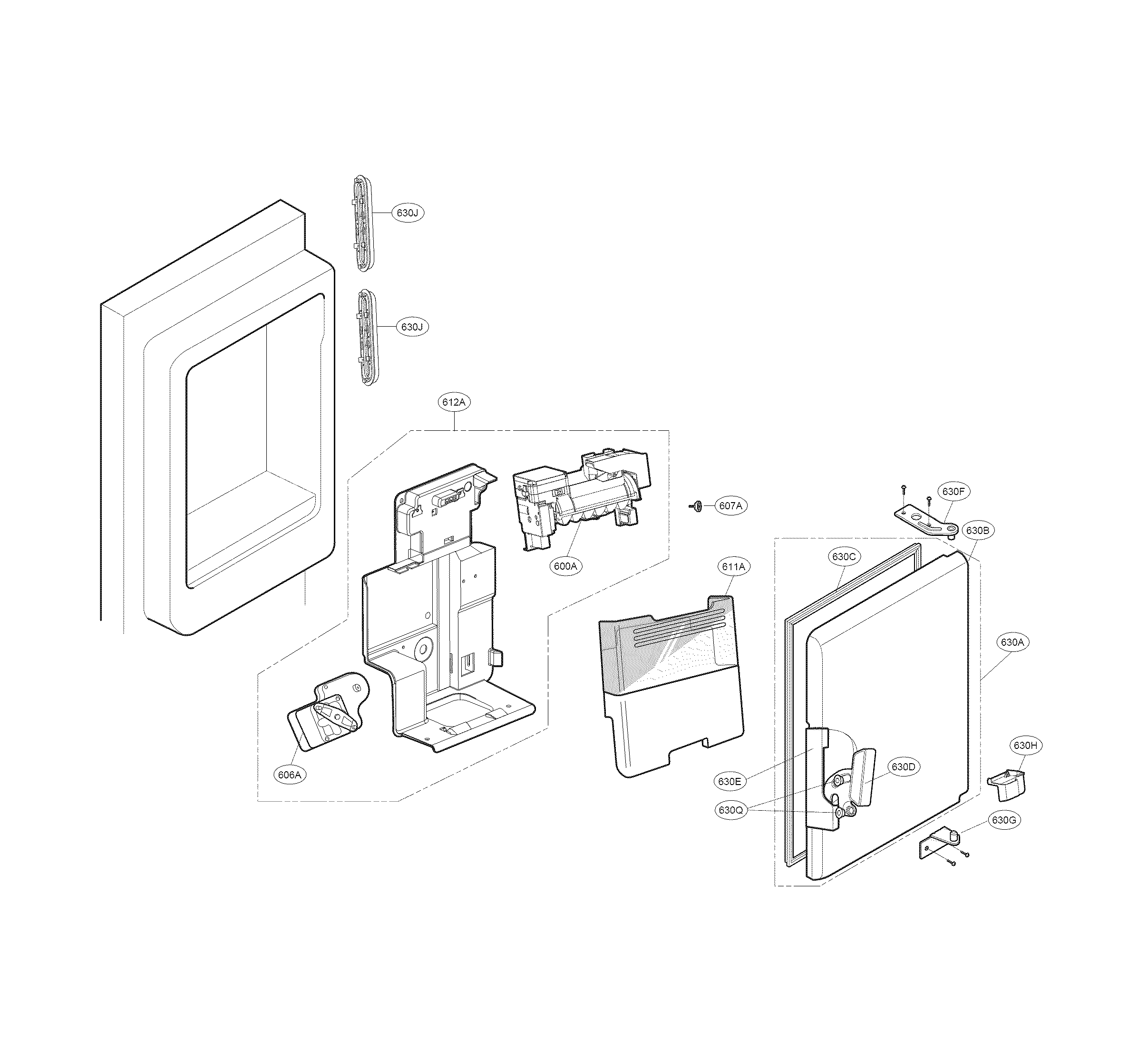 Kenmore 79570323310 ice maker parts diagram