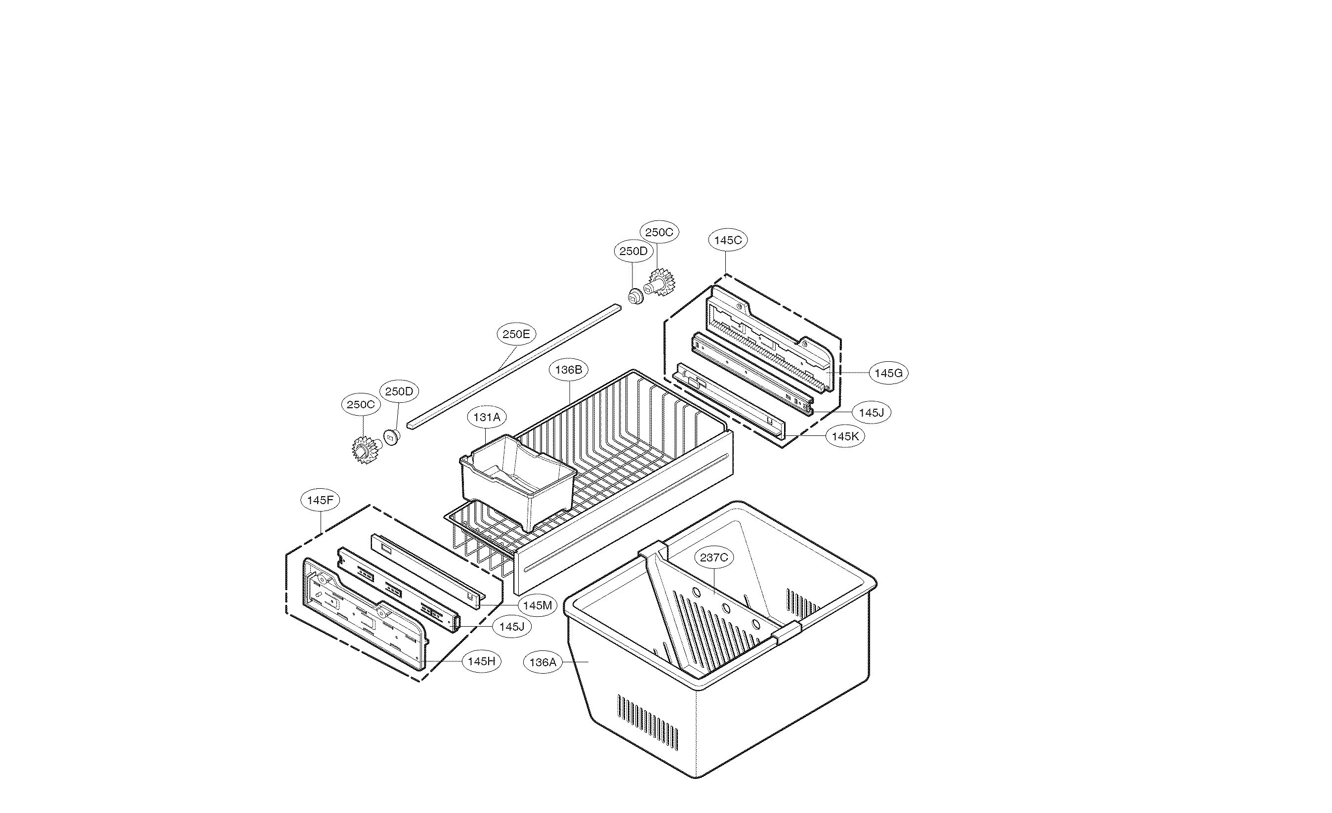 Kenmore 79571604014 freezer parts diagram