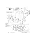LG DLEX5780WE cabinet and door parts diagram
