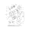 Kenmore 79641282311 drum and tub parts diagram