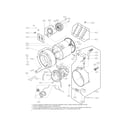 Kenmore 79641379211 drum and tub parts diagram
