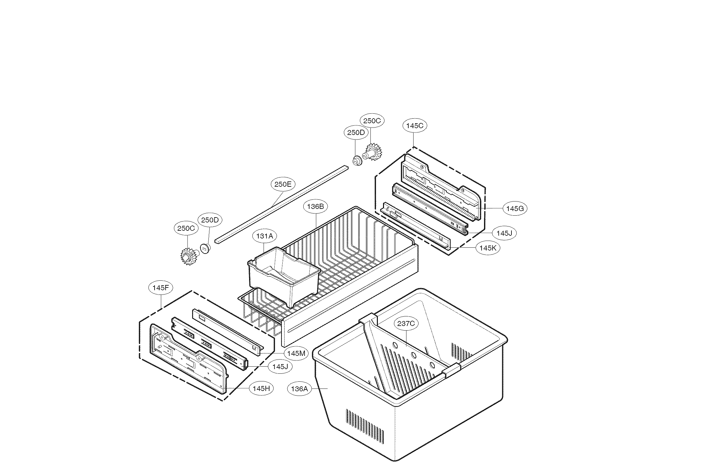 Kenmore 79571603013 freezer parts diagram