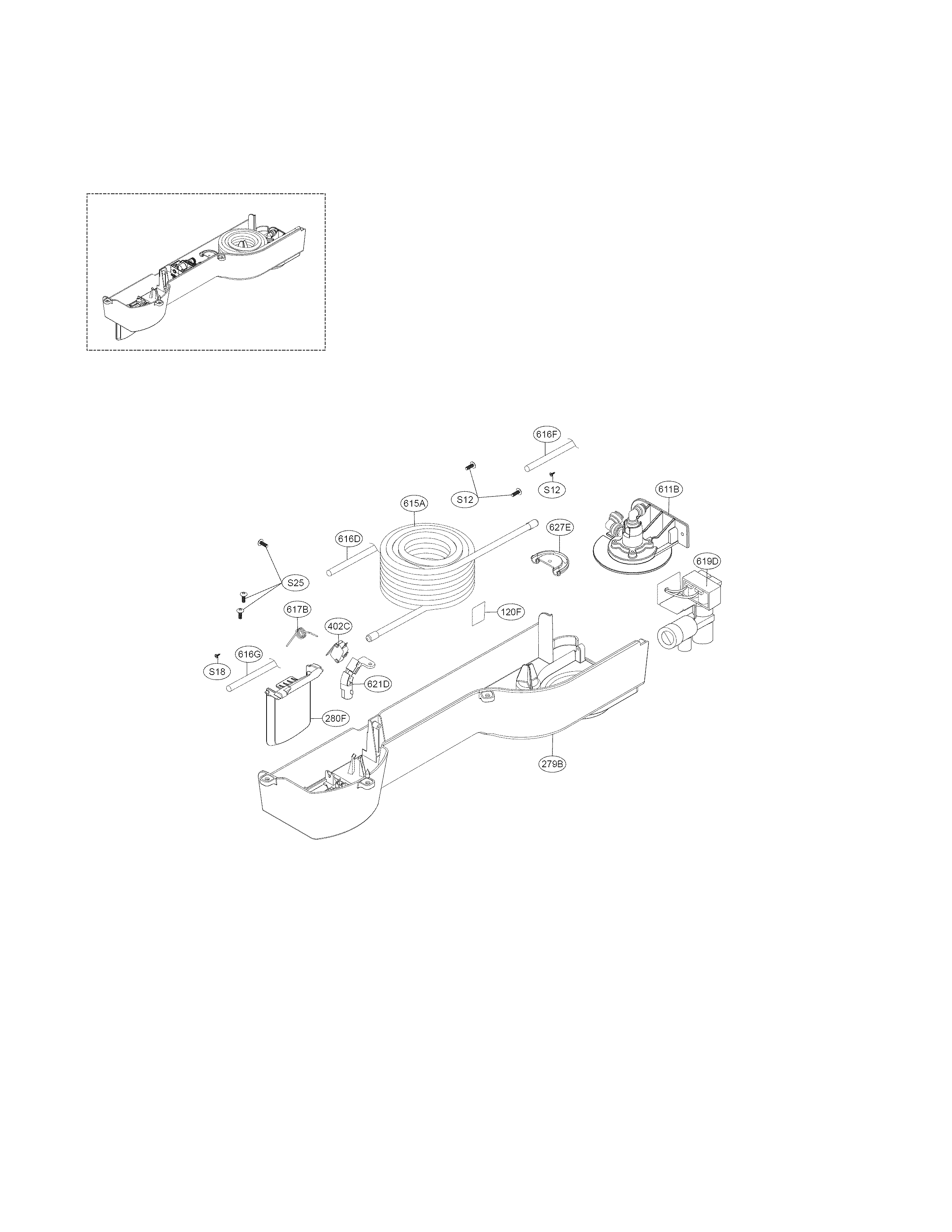 Kenmore 79579432211 valve and water parts diagram