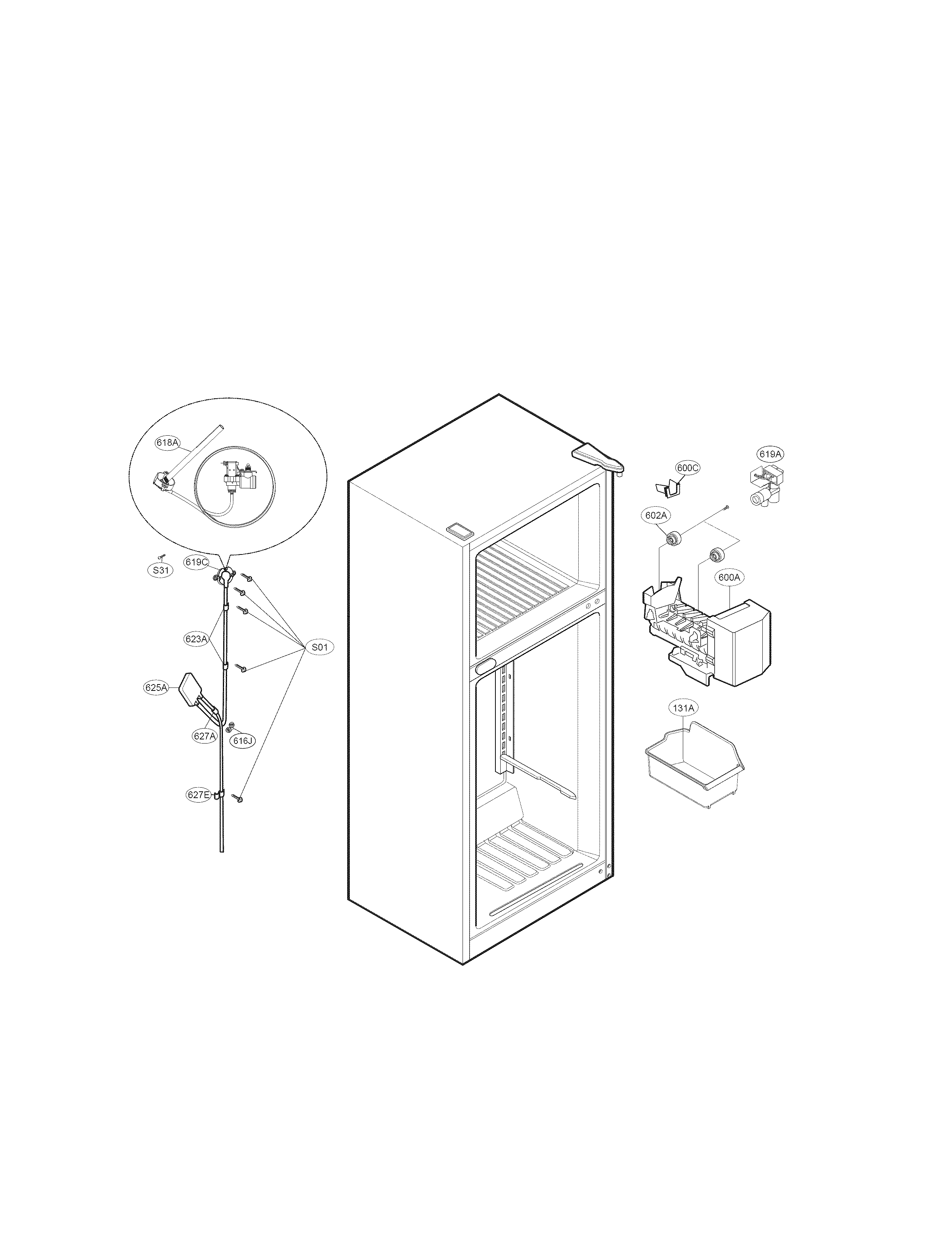 Kenmore 79579432211 ice maker parts diagram