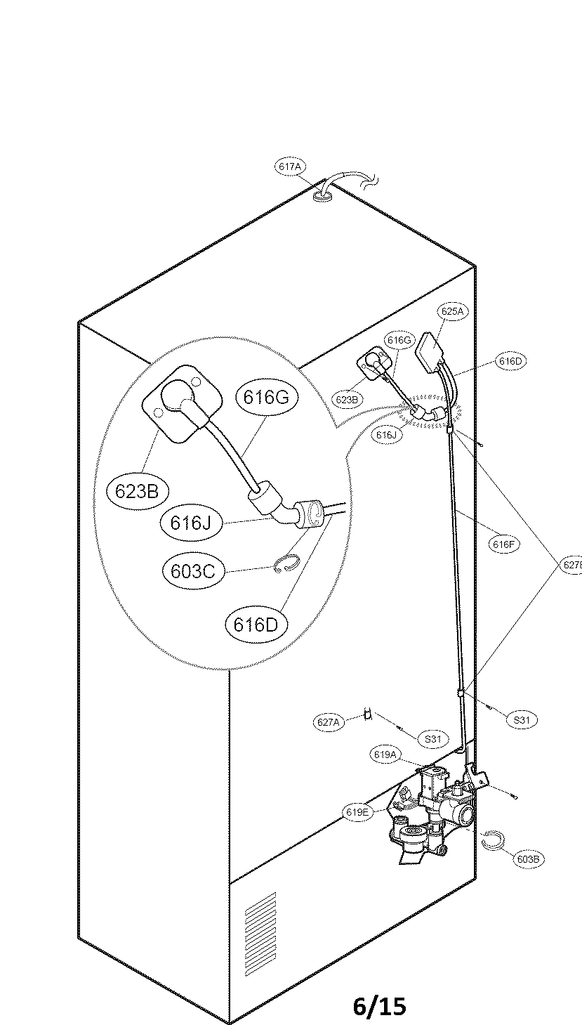 Kenmore Elite 79571059014 valve and water parts diagram