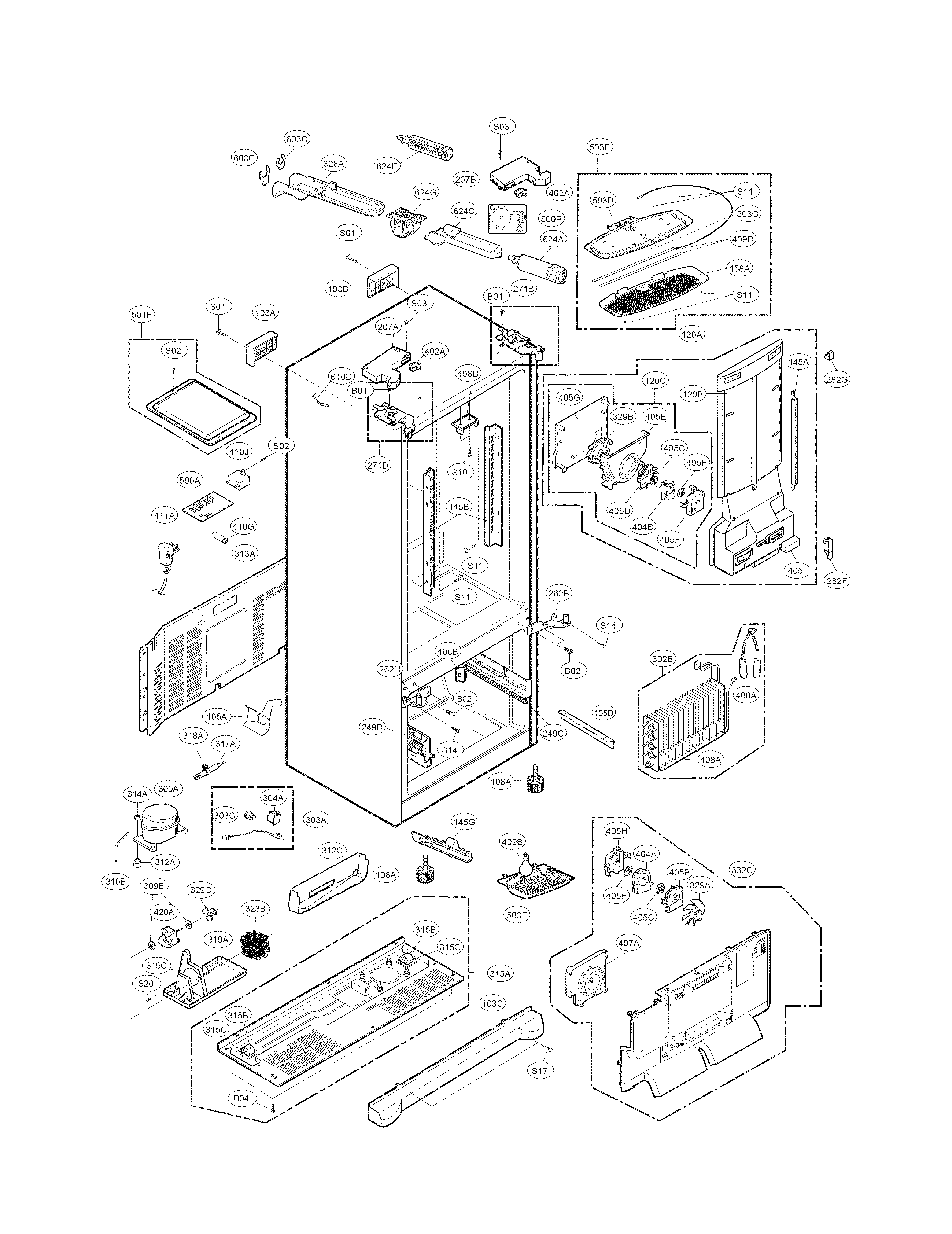 Kenmore Elite 79571059014 case parts diagram