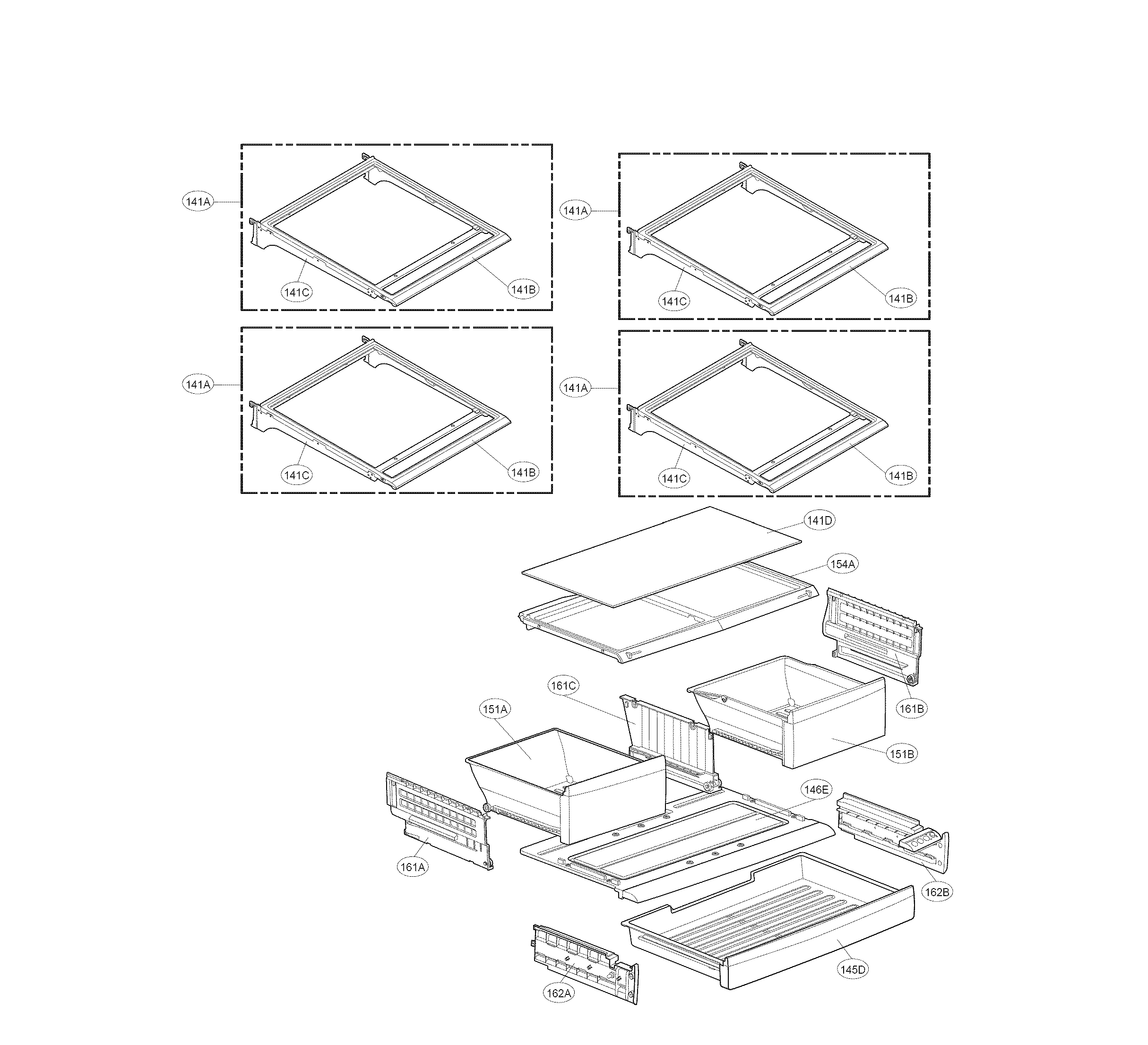 Kenmore Elite 79571059014 refrigerator parts diagram