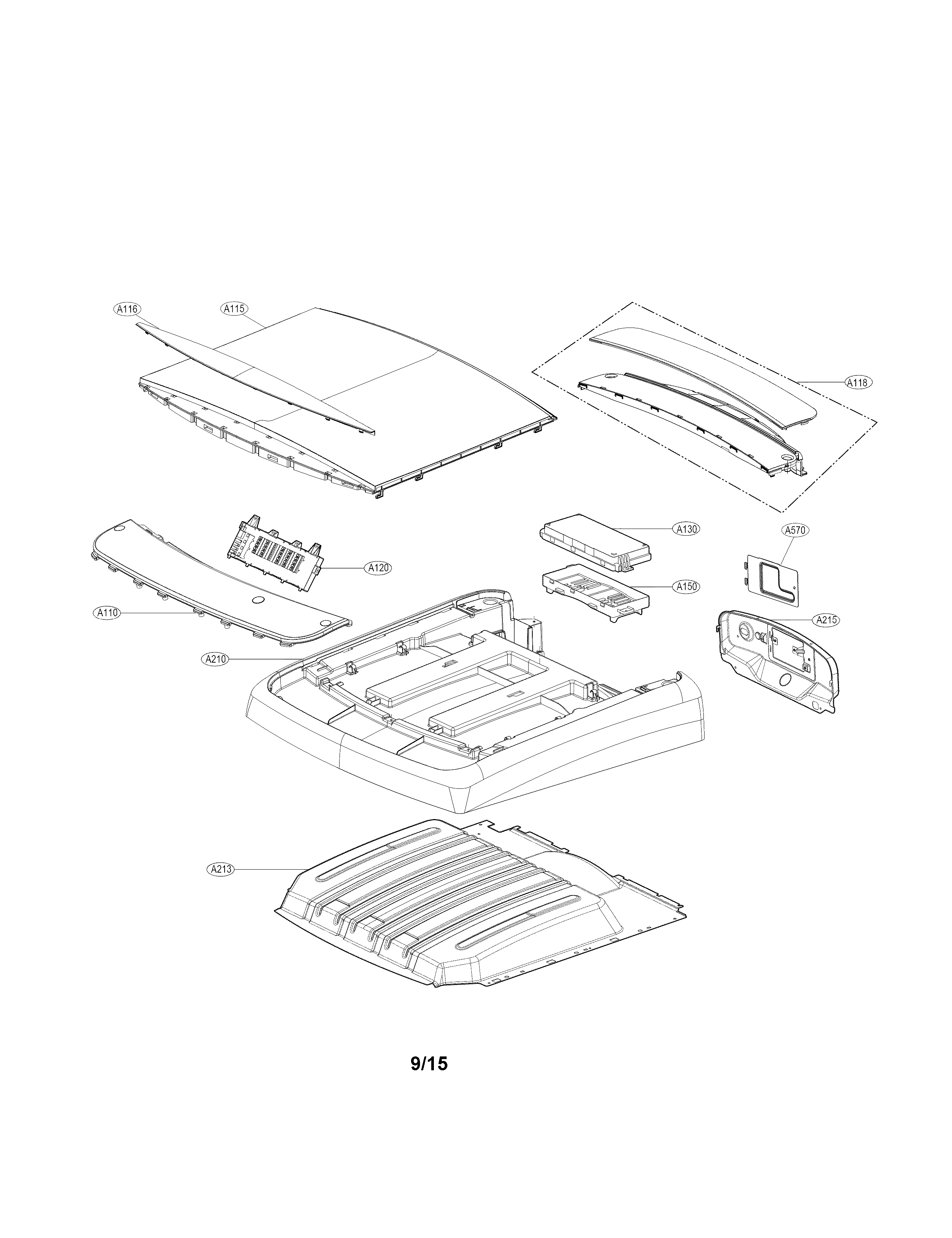 LG DLE1501W control panel parts diagram