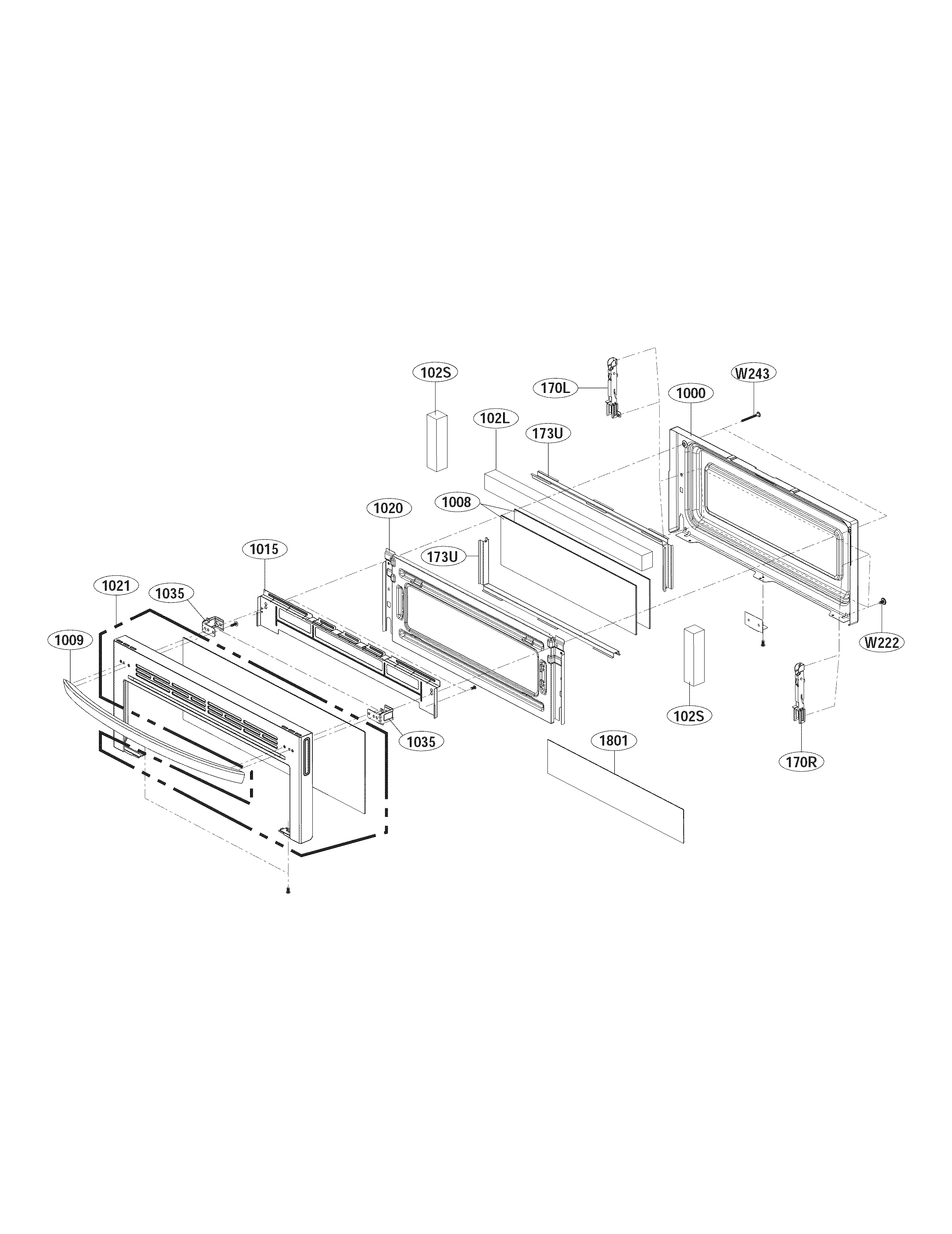 LG LDE4415ST/00 lower door parts diagram