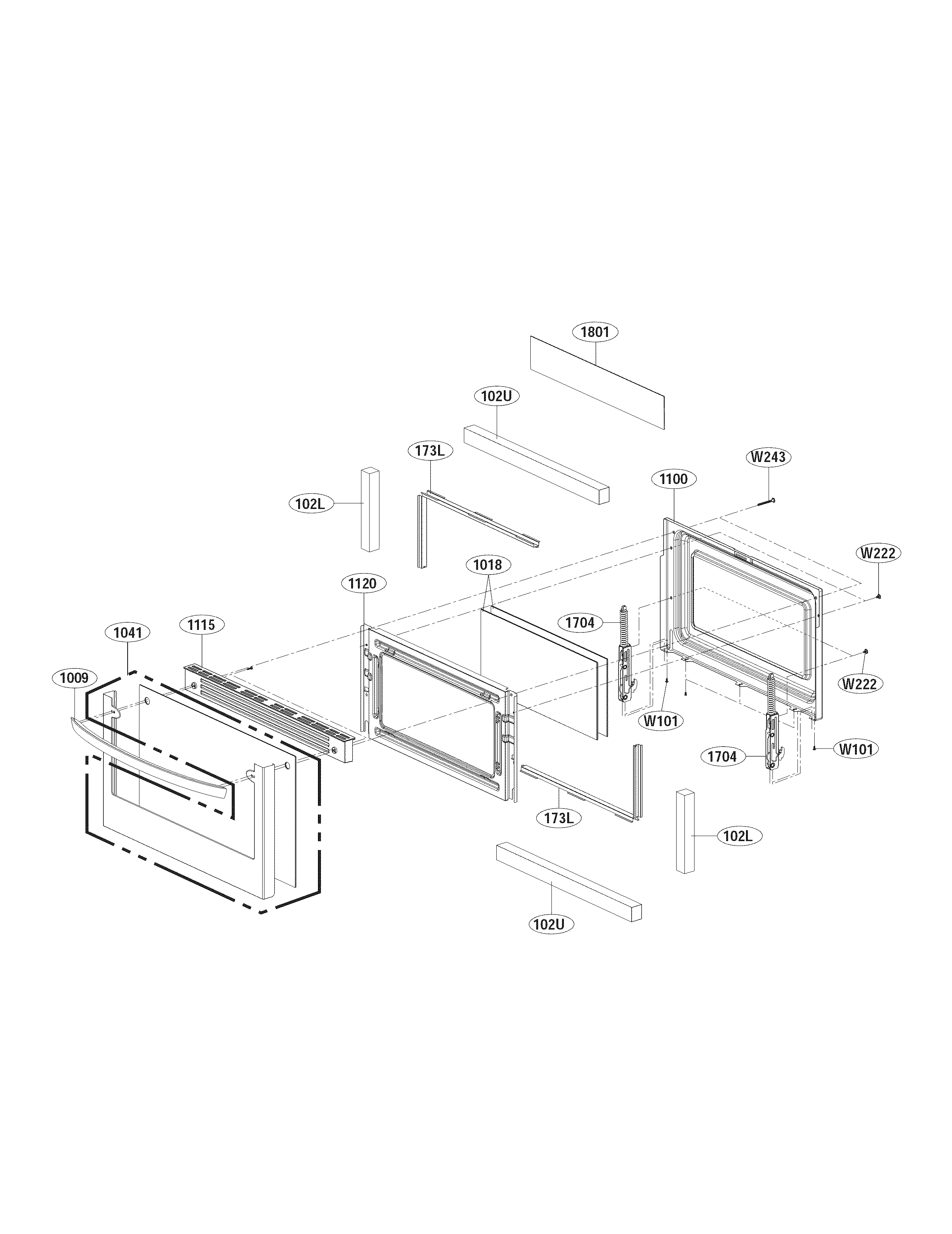 LG LDE4415ST/00 controller parts diagram