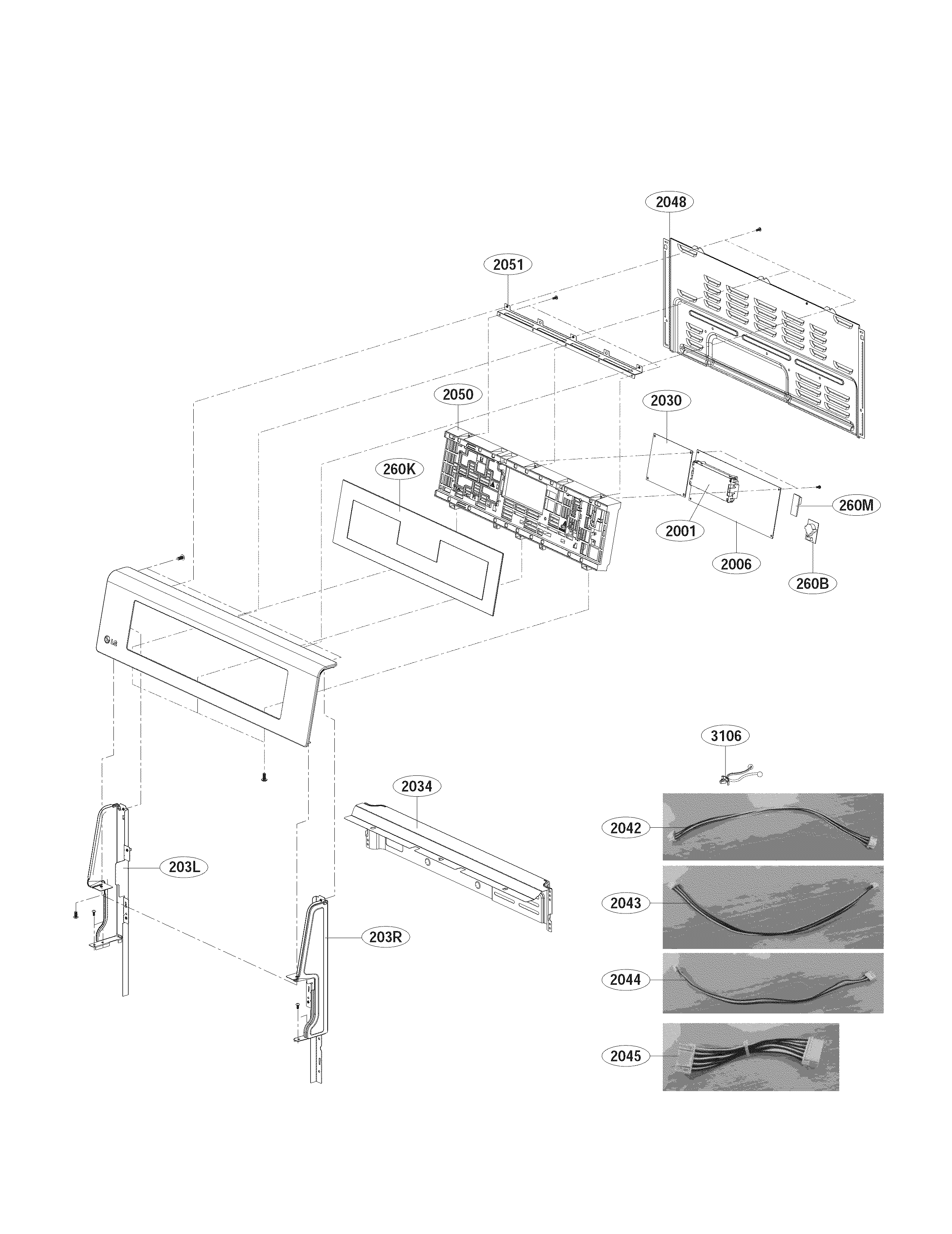 LG LDE4415ST/00 cooktop control parts diagram