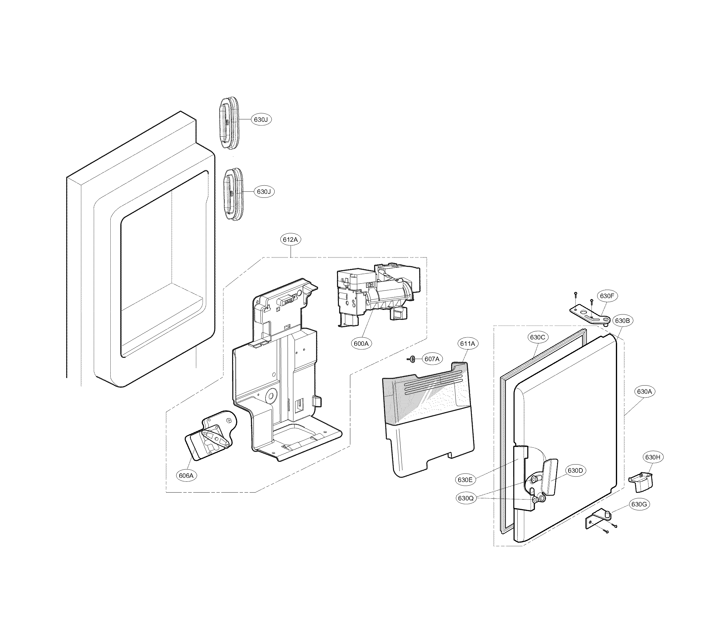 Kenmore Elite 79572059115 ice maker parts diagram