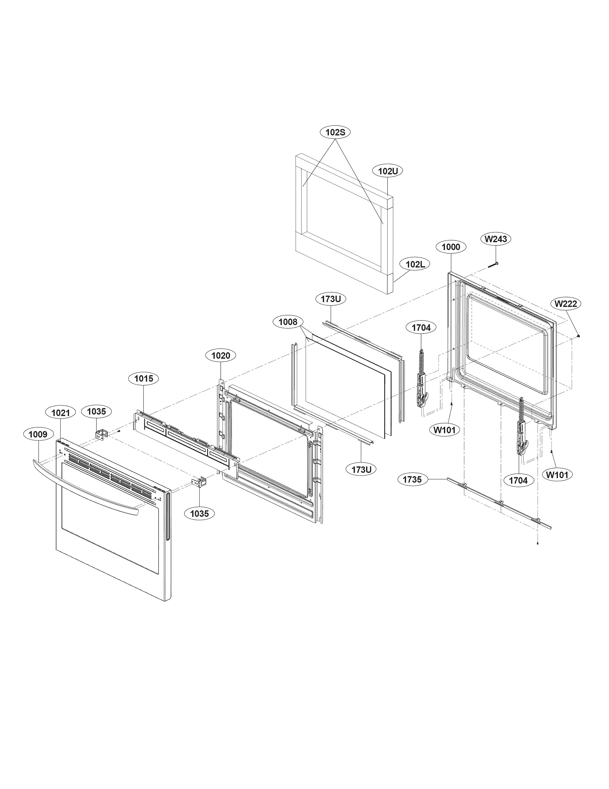 LG LRG4113ST/00 door parts diagram