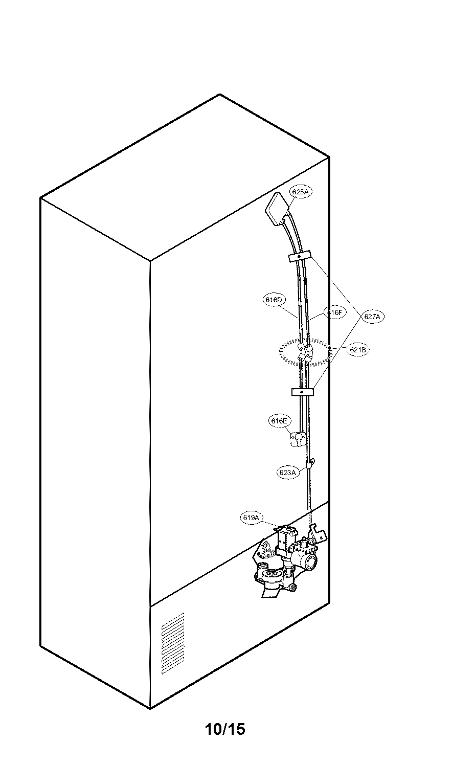 Kenmore Elite 79574013411 valve and water parts diagram