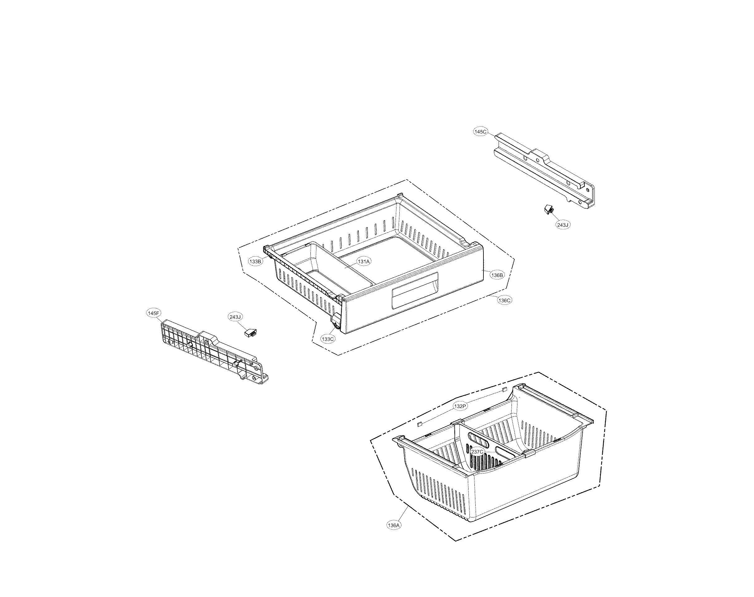 Kenmore Elite 79574013411 freezer parts diagram