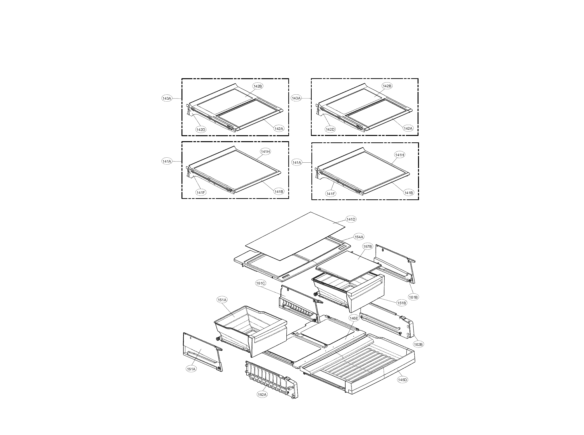 Kenmore Elite 79574013411 refrigerator parts diagram