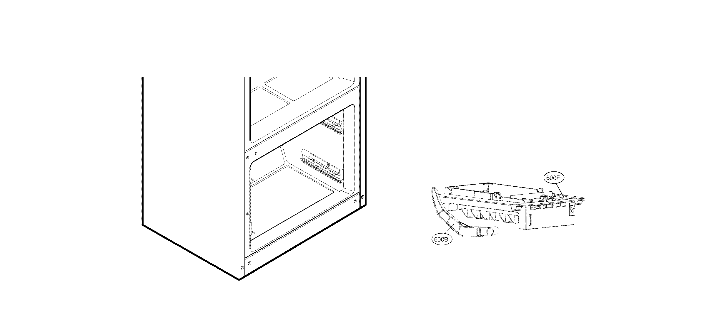 Kenmore Elite 79574013411 ice maker parts diagram