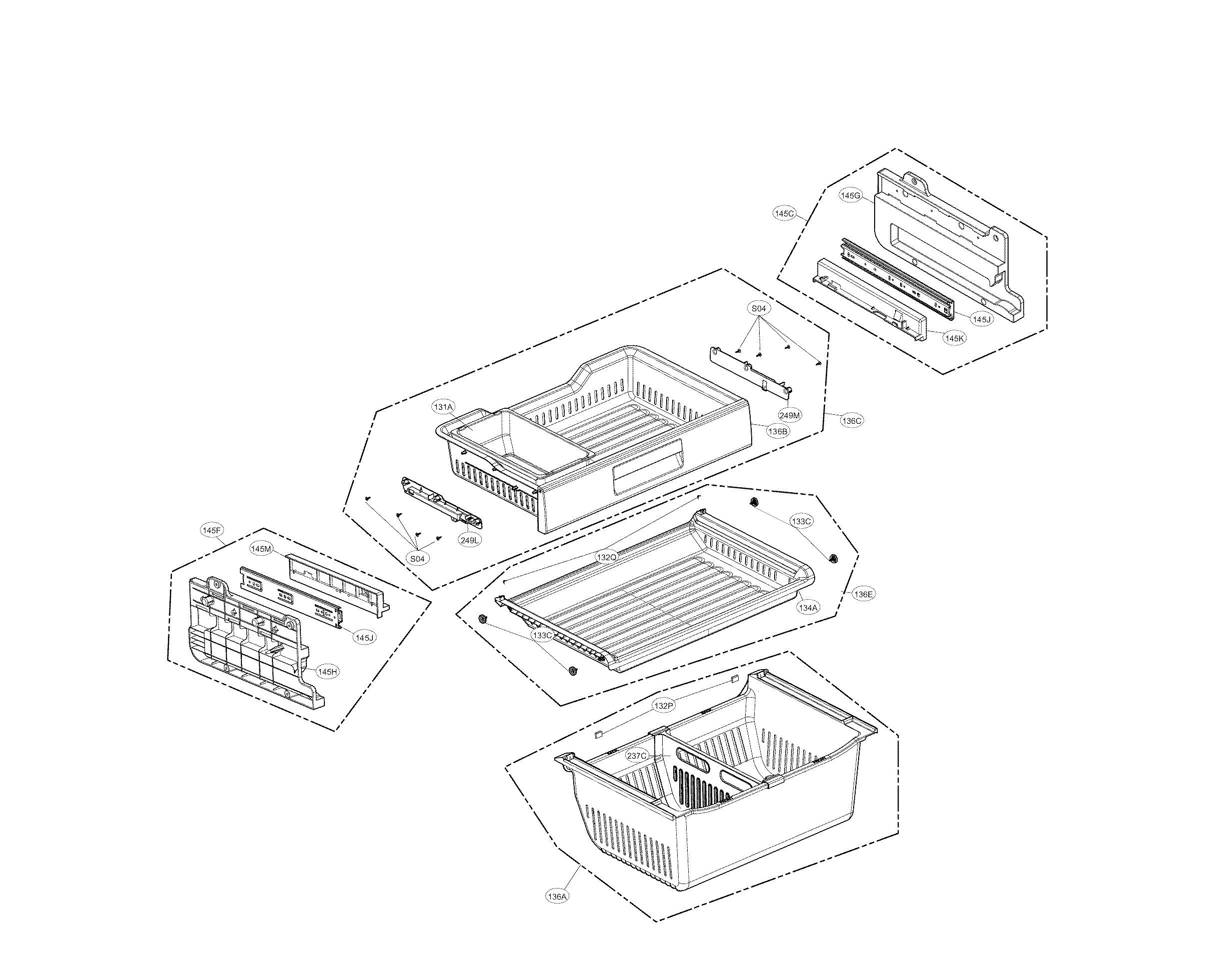 Kenmore Elite 79574039411 freezer parts diagram