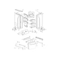 Kenmore Elite 79574042411 door parts diagram