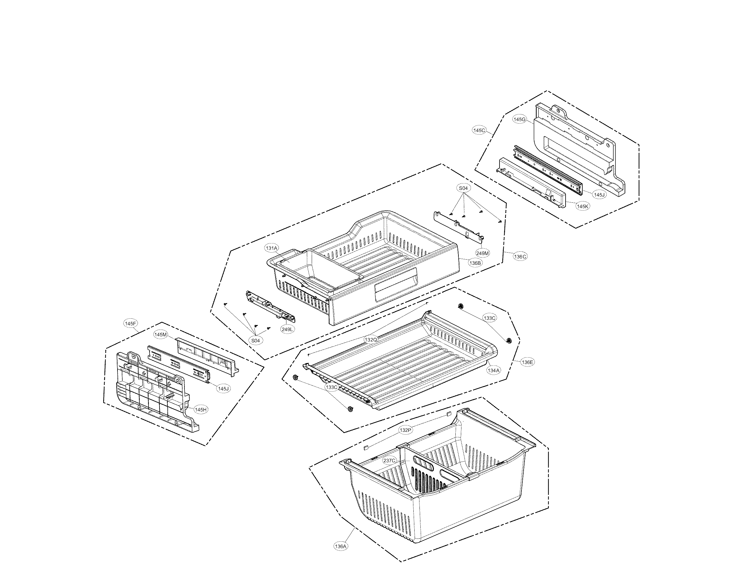 Kenmore Elite 79574049411 freezer parts diagram