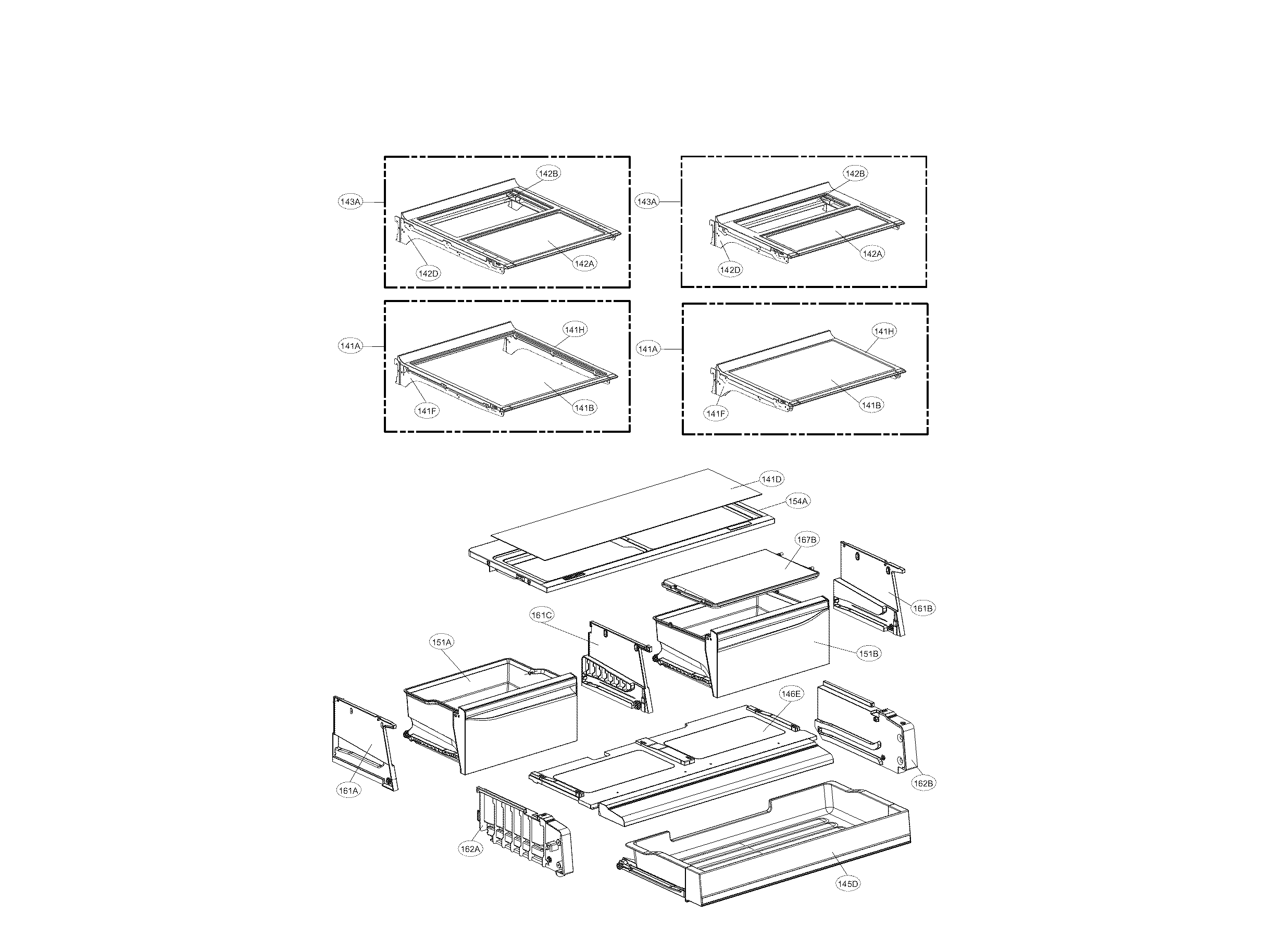 Kenmore Elite 79574049411 refrigerator parts diagram