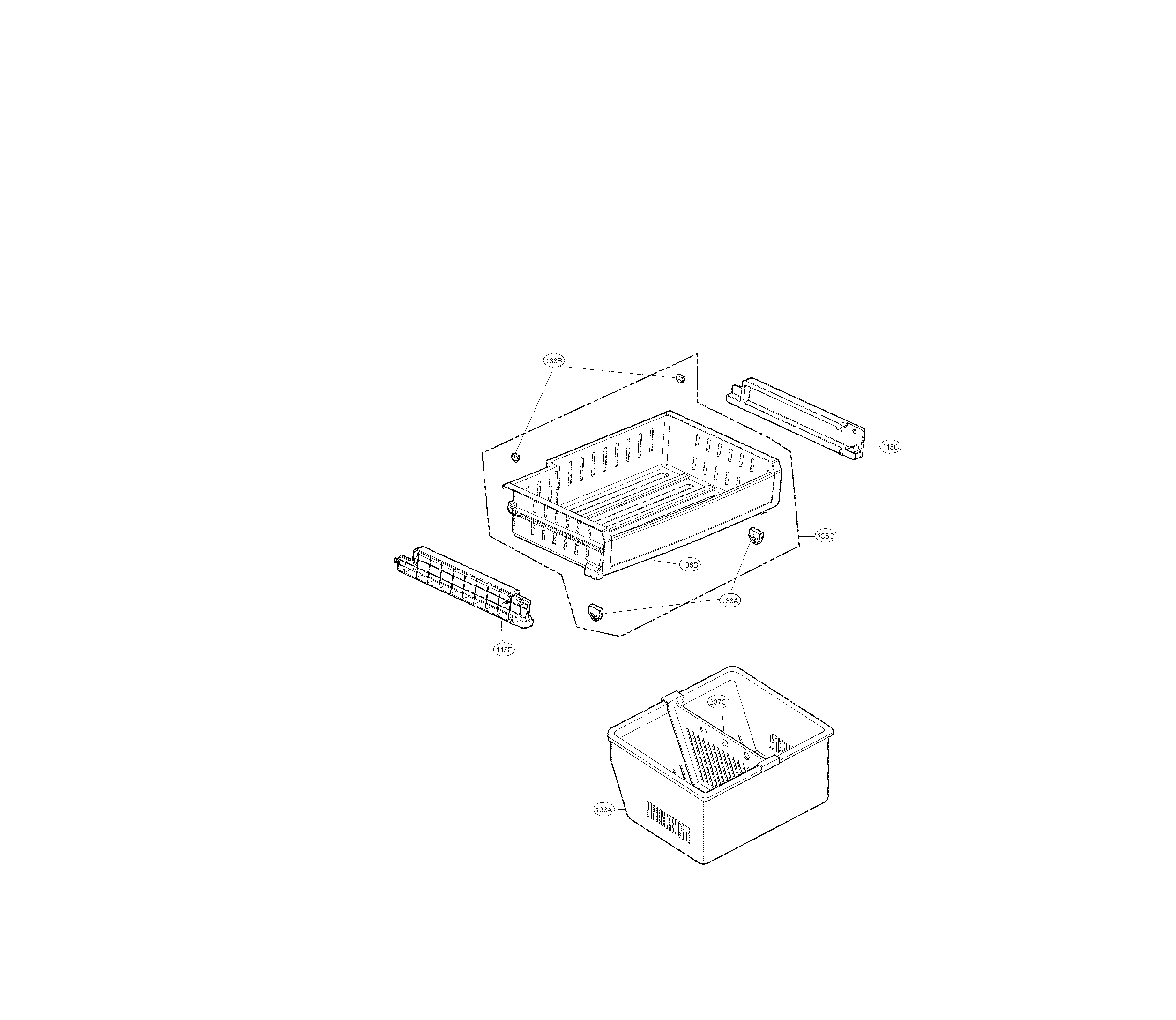 Kenmore 79570329311 freezer parts diagram