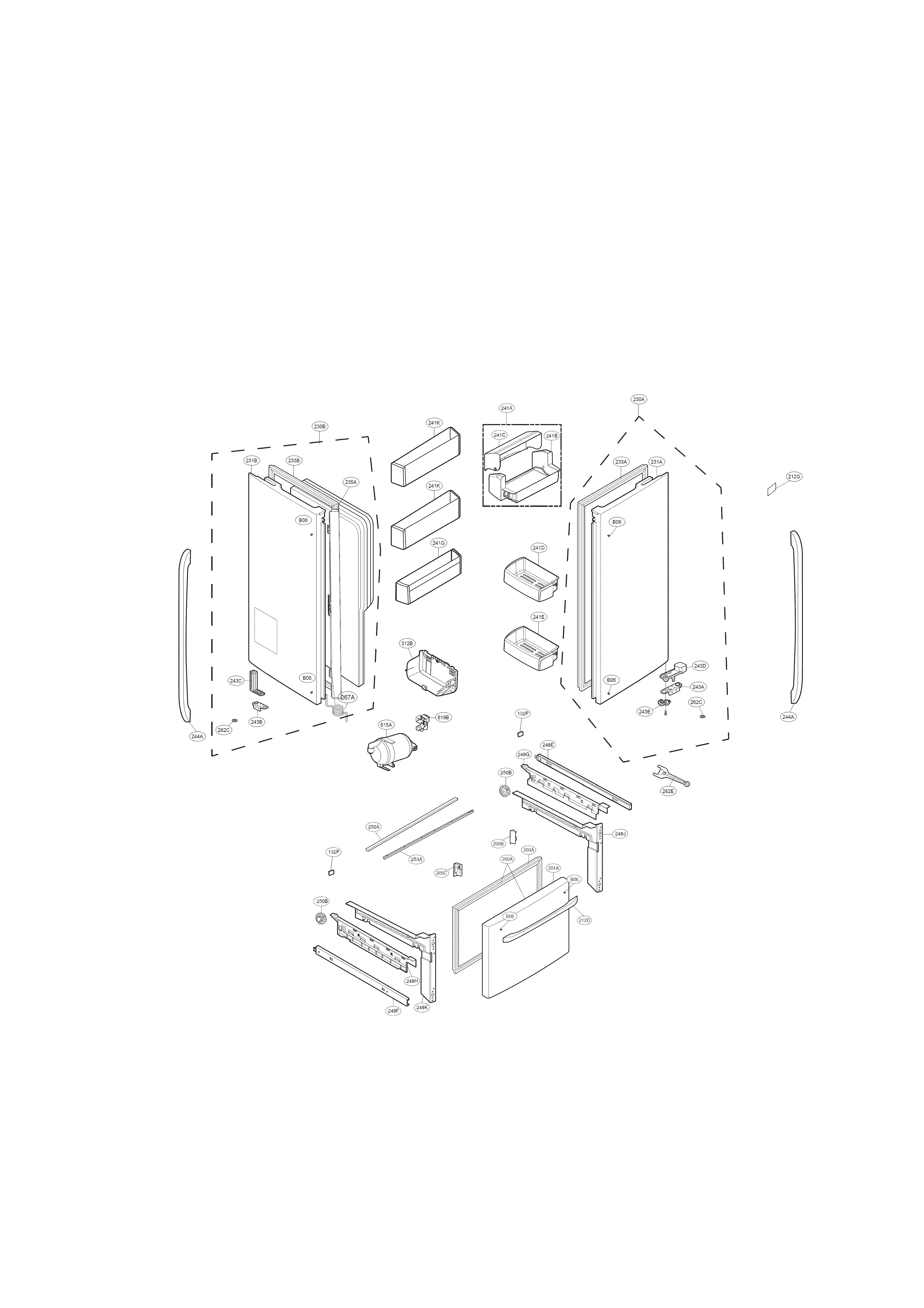 Kenmore 79570329311 door parts diagram