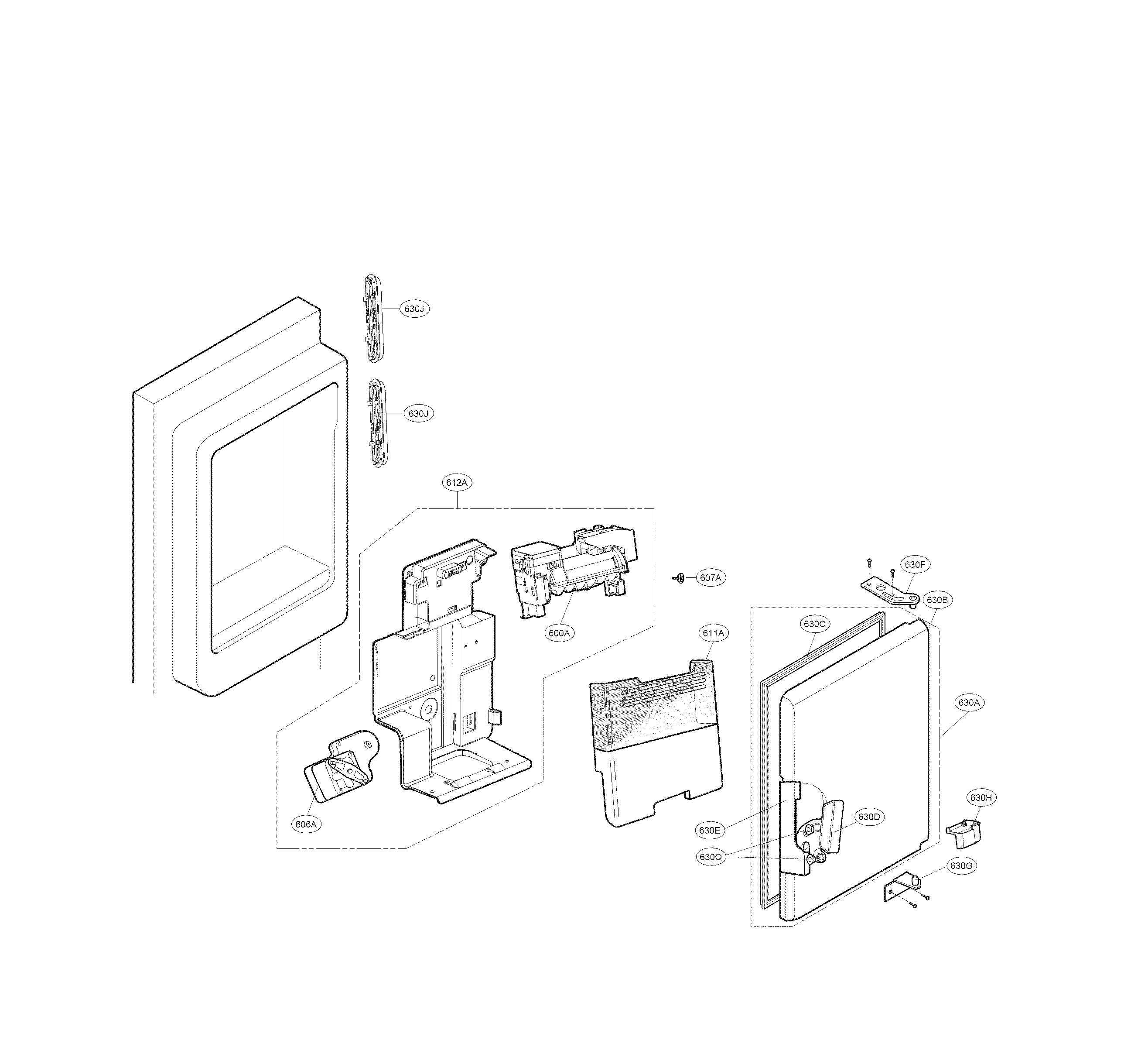 Kenmore 79570329311 ice maker part diagram