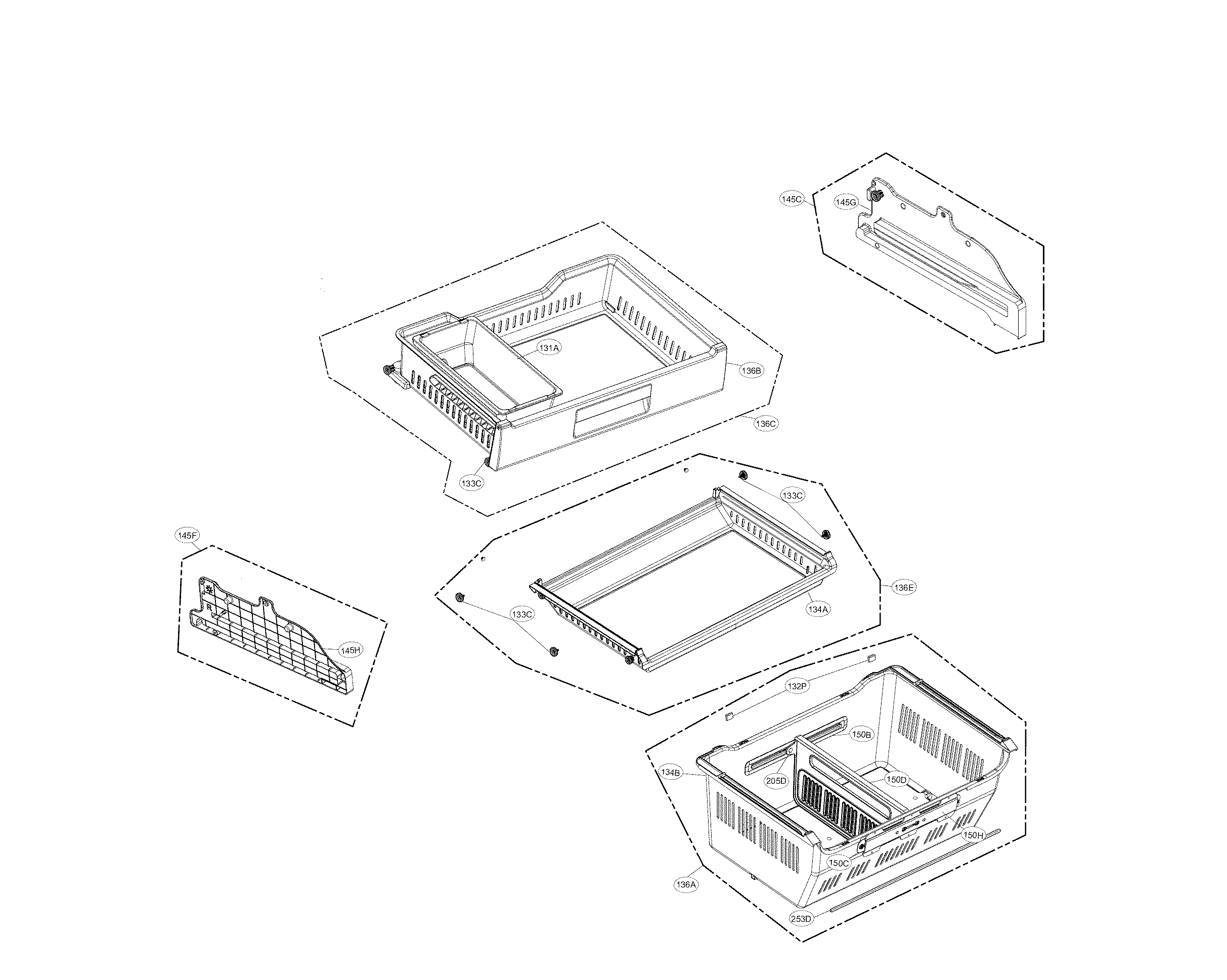 Kenmore Elite 79572373312 freezer  parts diagram