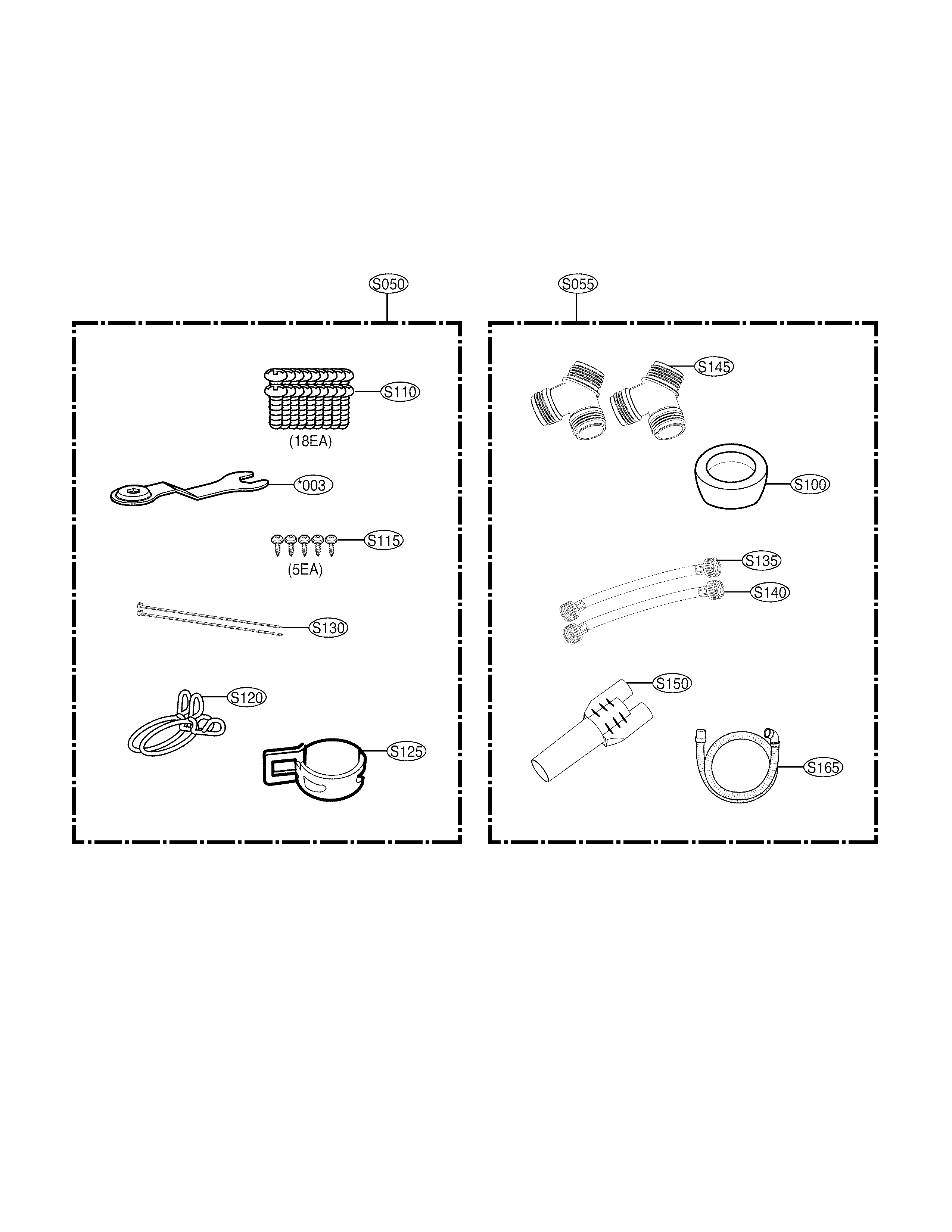 LG WD100CV accessory parts diagram