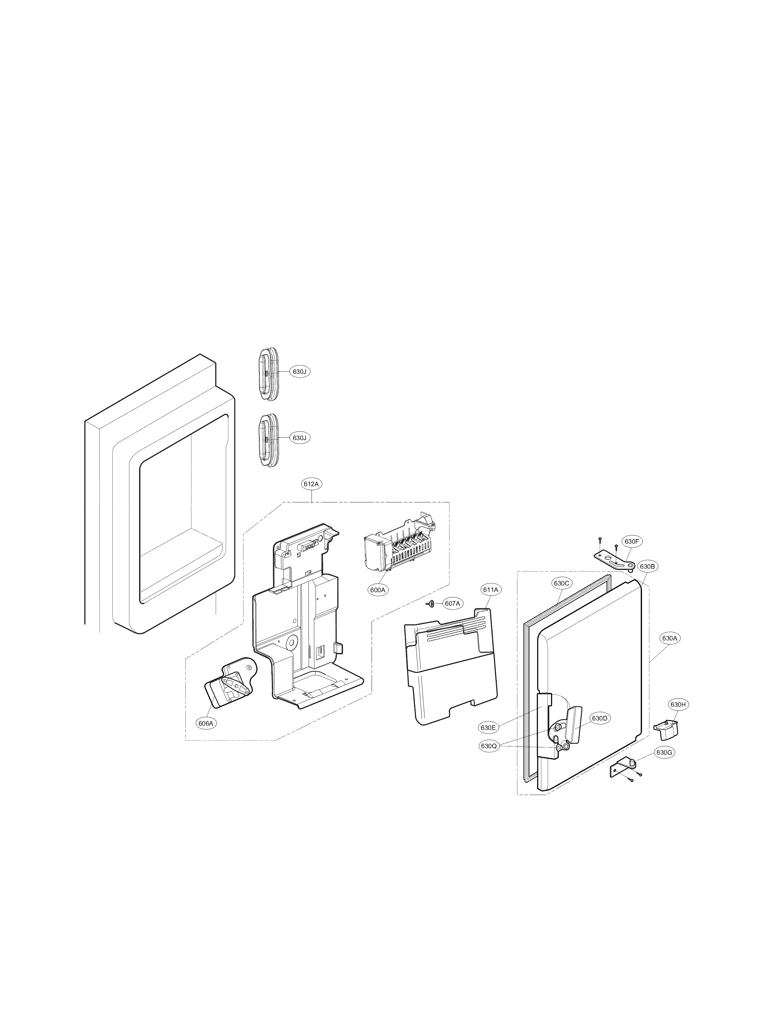 LG LFXC24726S/01 ice maker parts diagram