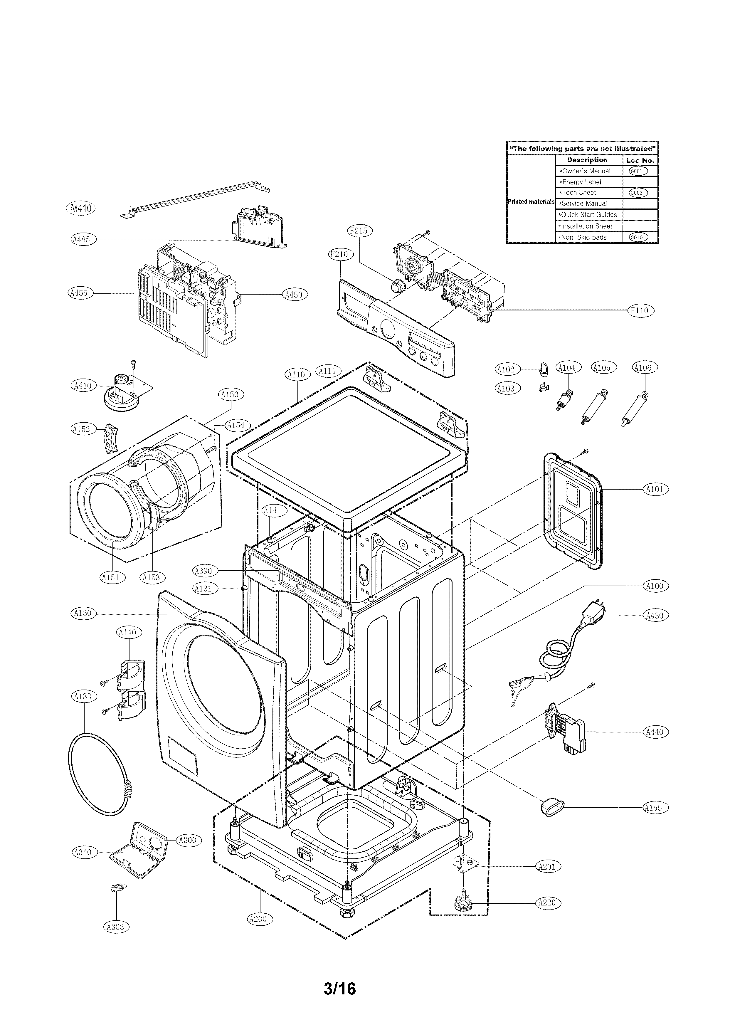 Kenmore 79641382411 cabinet parts diagram