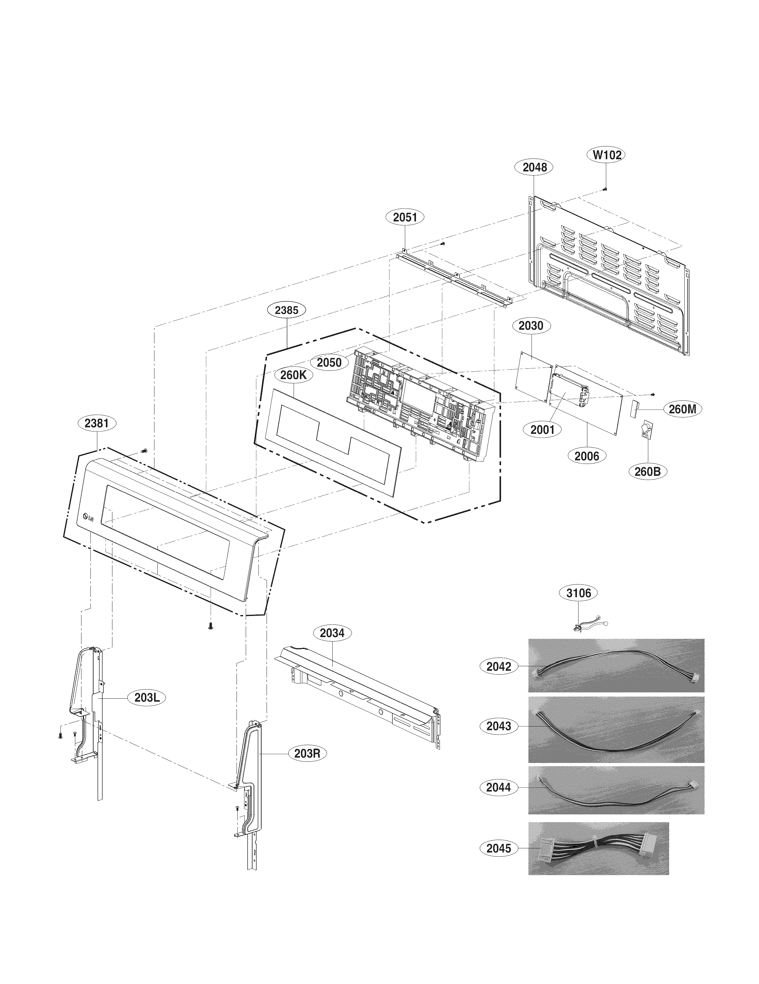 LG LDE4415BD/00 controller parts diagram